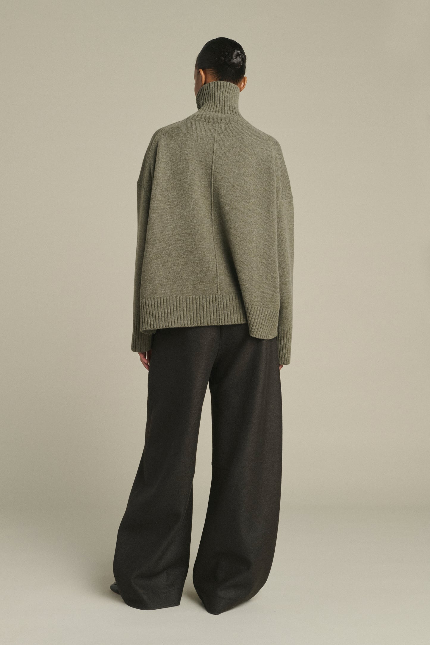Pullover William - Grau Meliert - Merinowolle - Damen