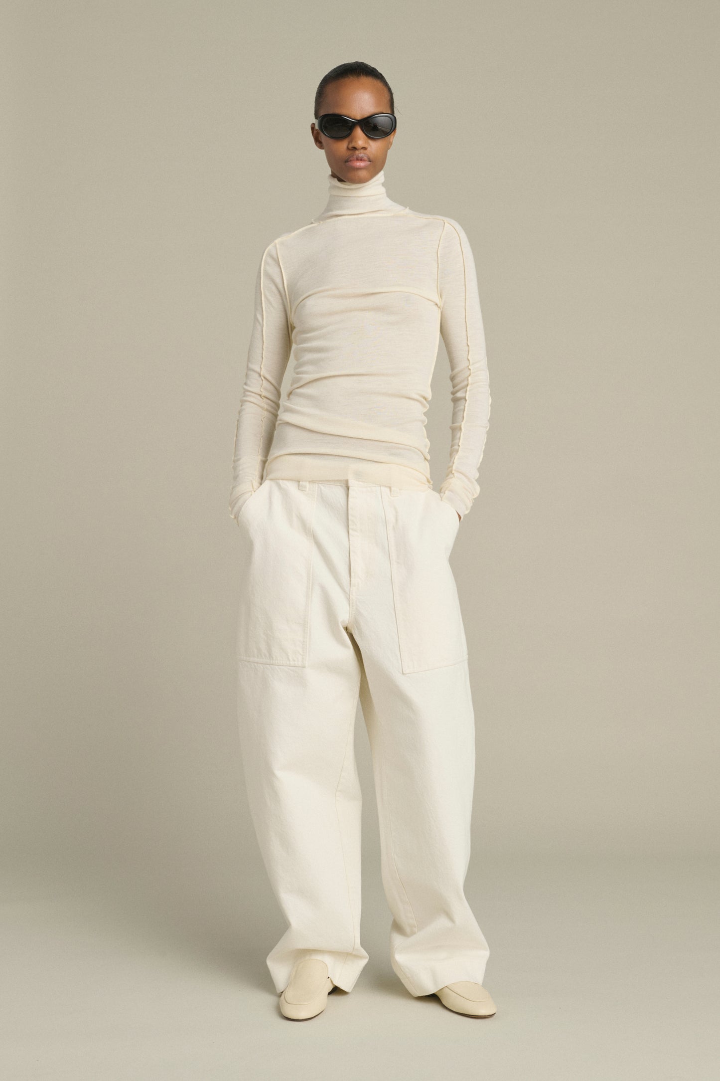 Lois T-Shirt - Ecru - Wool - Women