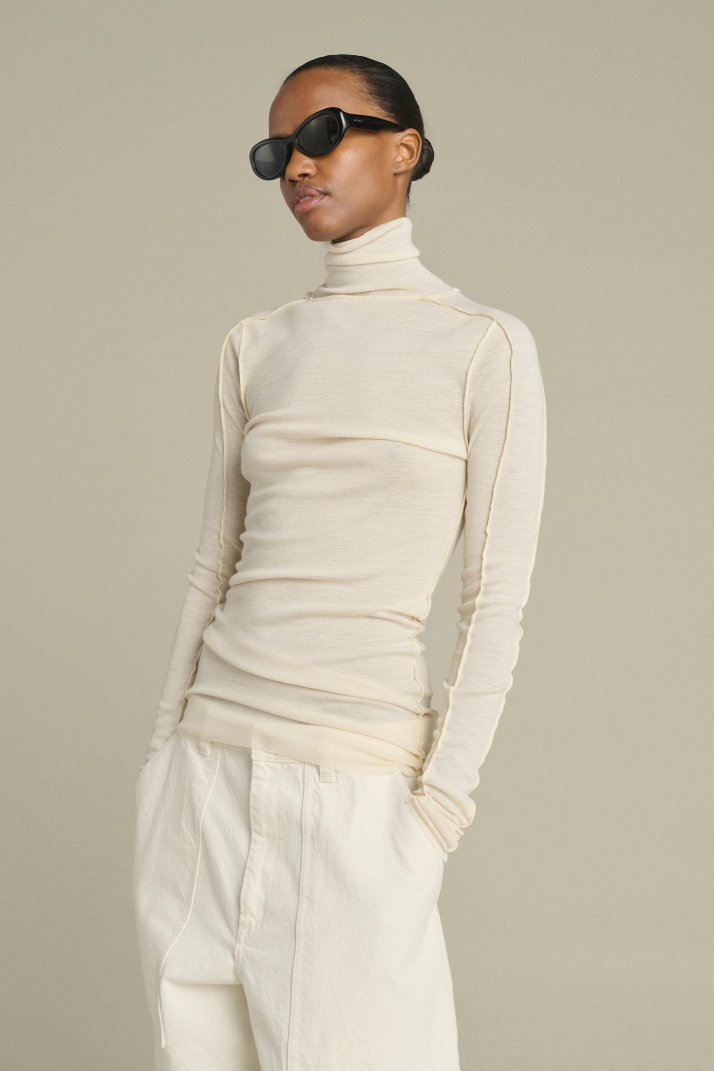 Lois T-Shirt - Ecru - Wool - Women