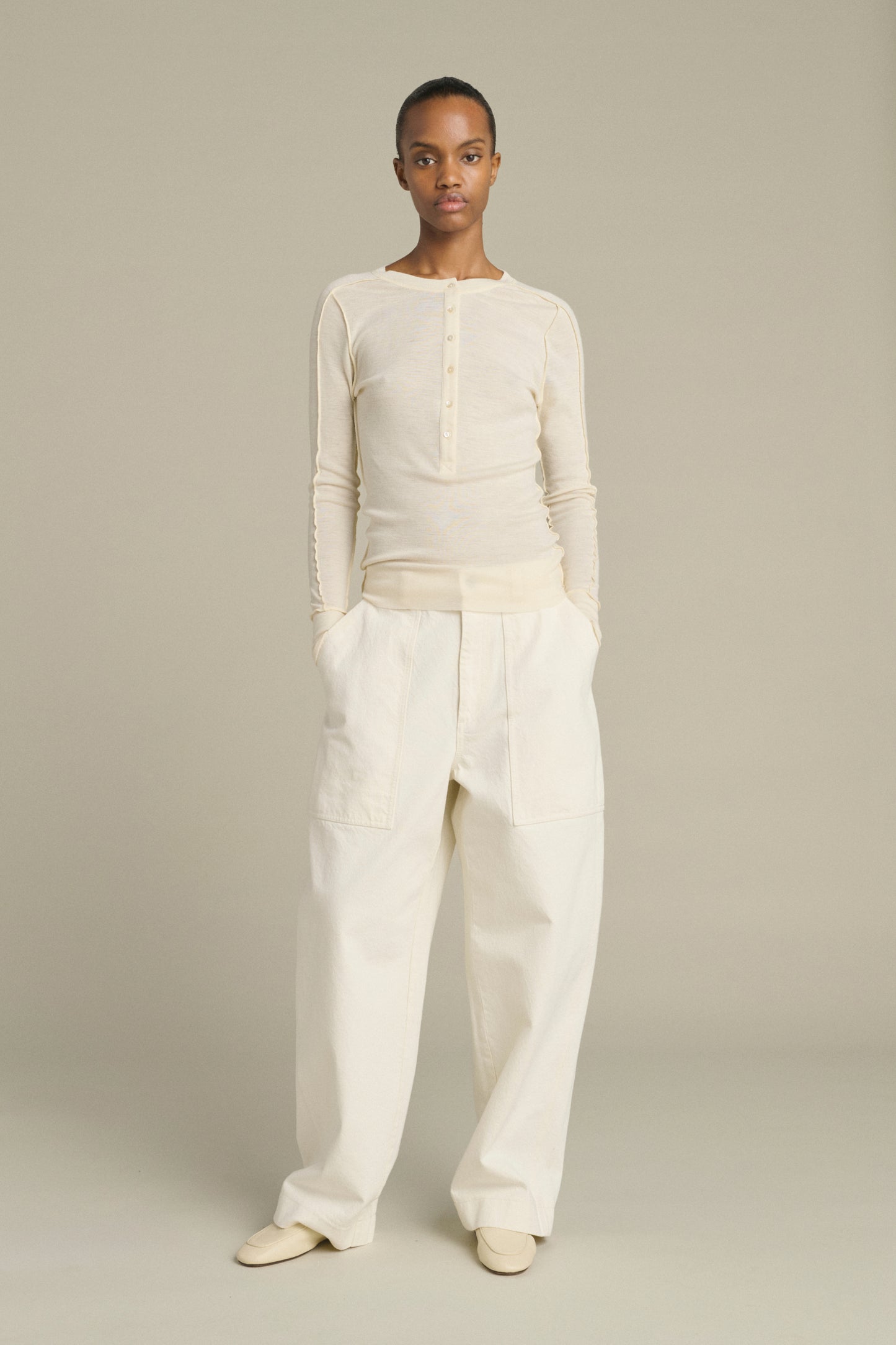 Laos T-Shirt - Ecru - Wool - Women