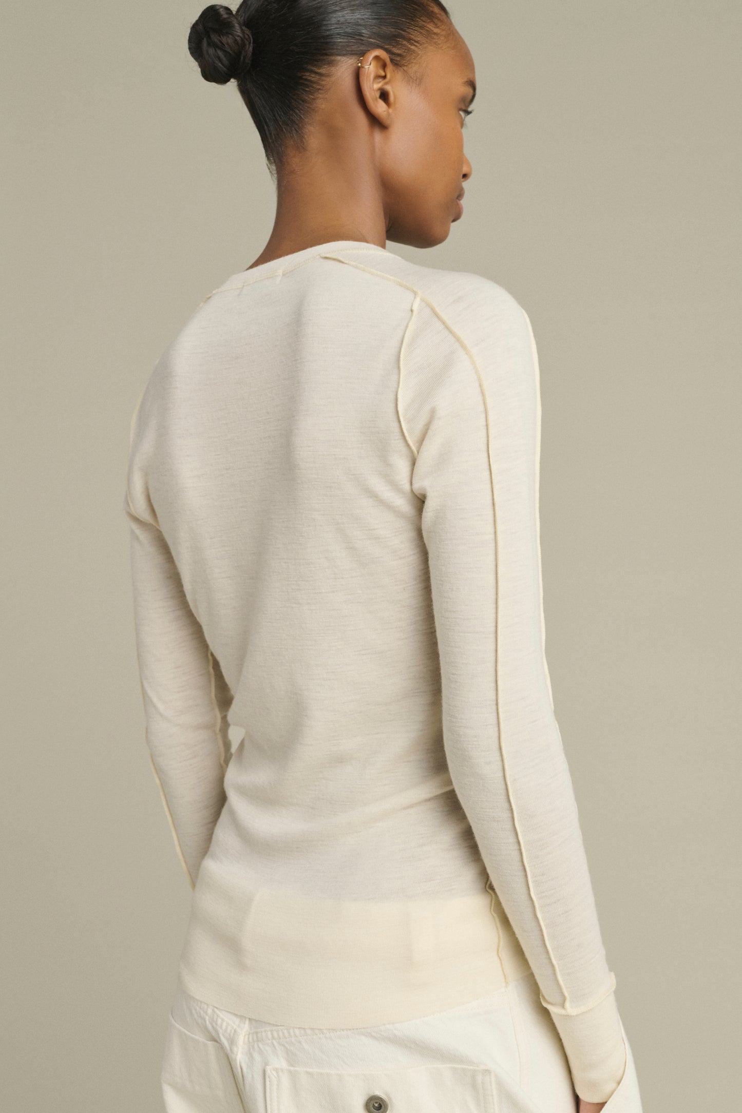Laos T-Shirt - Ecru - Wool - Women