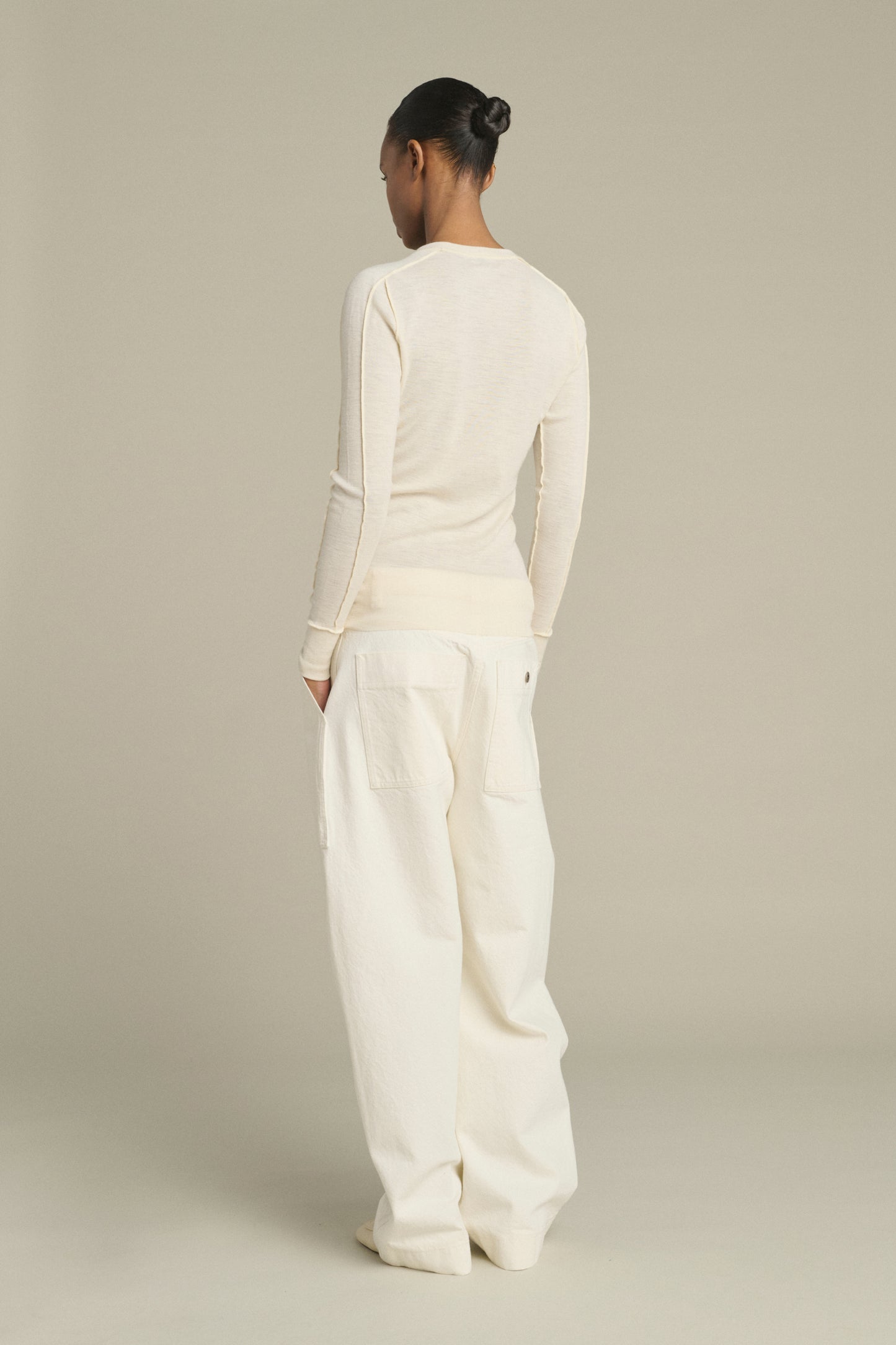 Laos T-Shirt - Ecru - Wool - Women