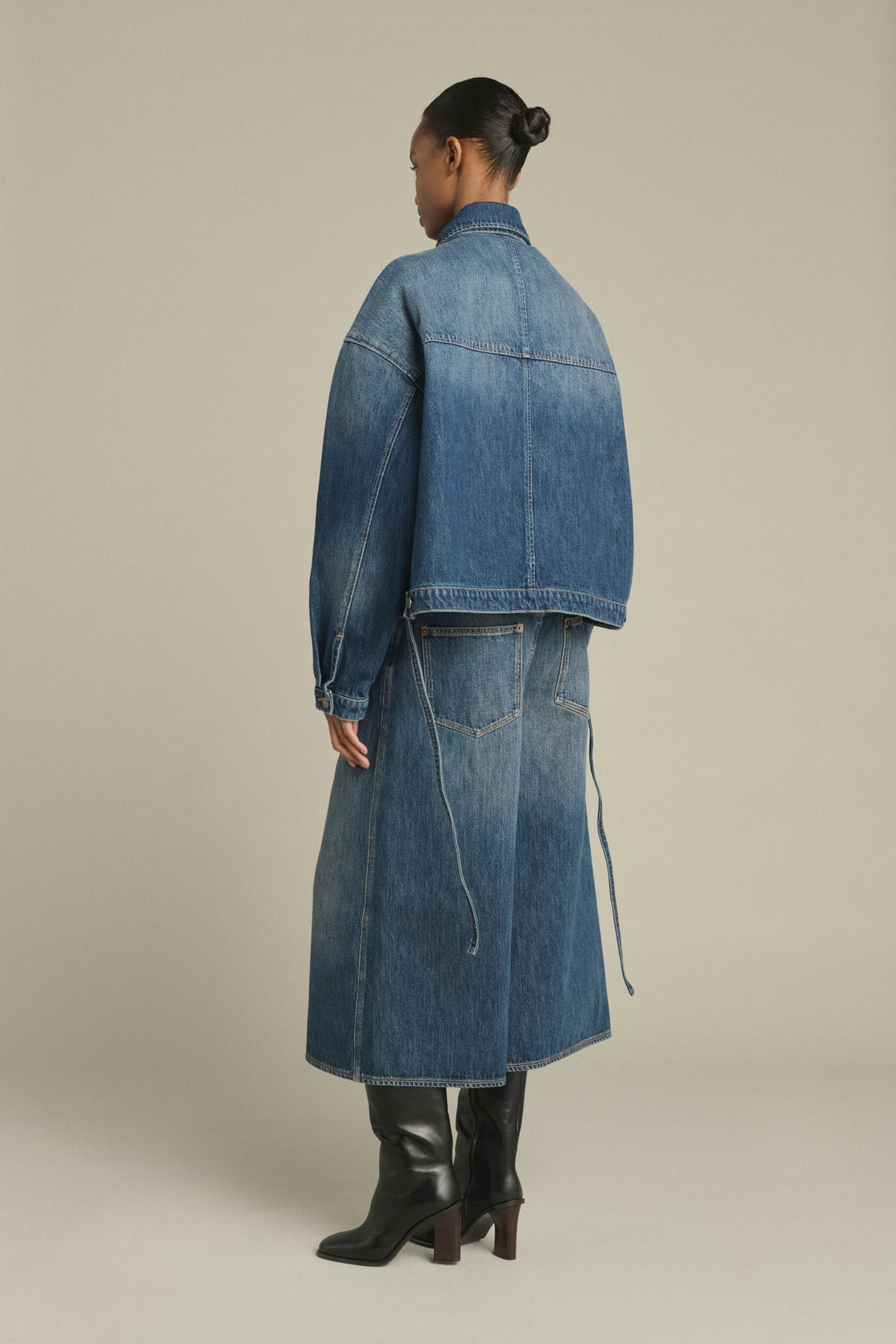 Jacke Lys – Denim Blau Ausgewaschen – Baumwolle – Damen vue 5