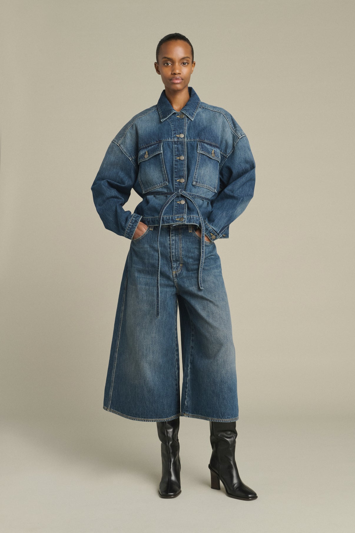 Bermuda Joyce – Denim Blau Ausgewaschen – Baumwolle – Damen vue 1