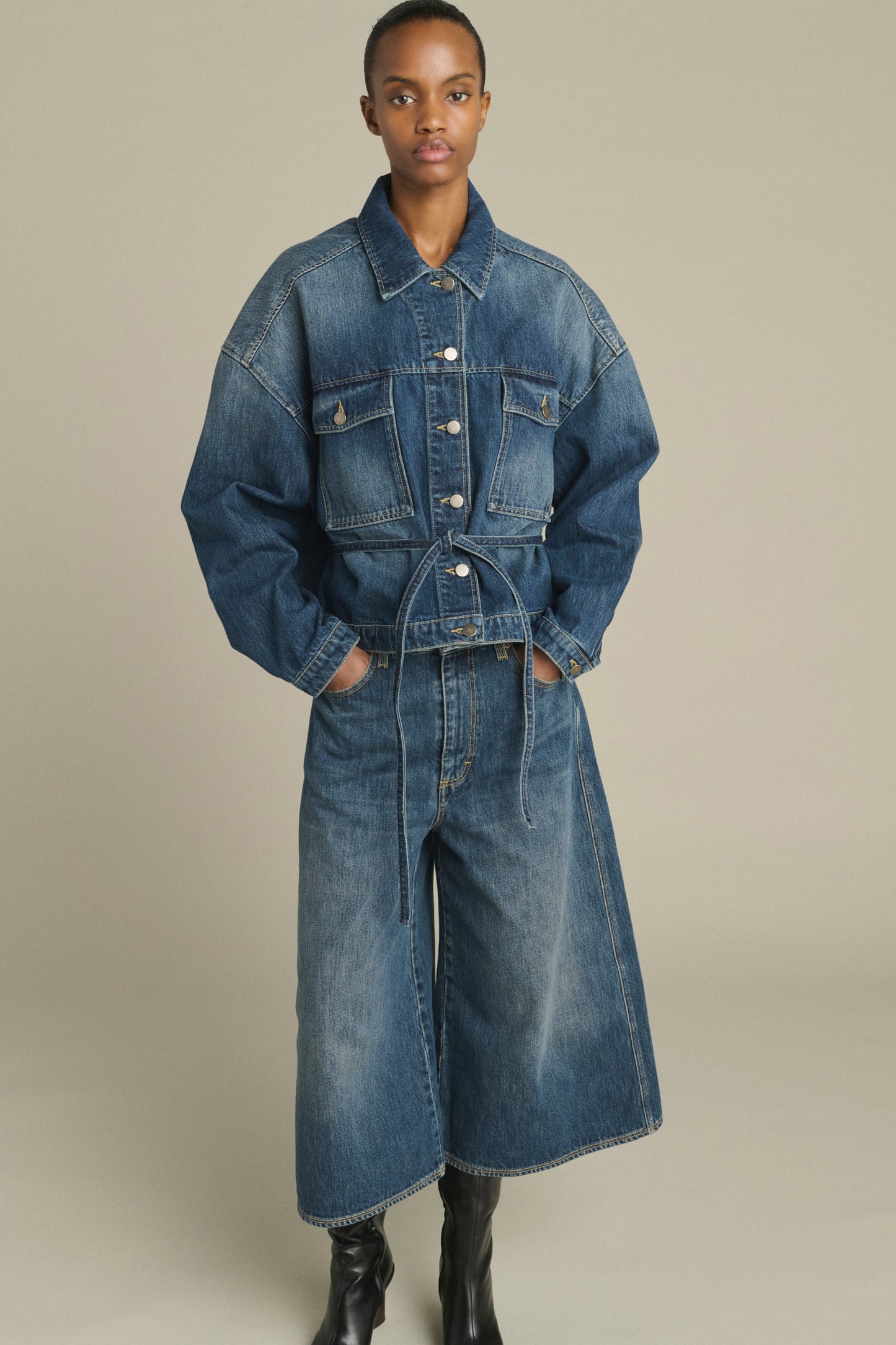 Jacke Lys – Denim Blau Ausgewaschen – Baumwolle – Damen