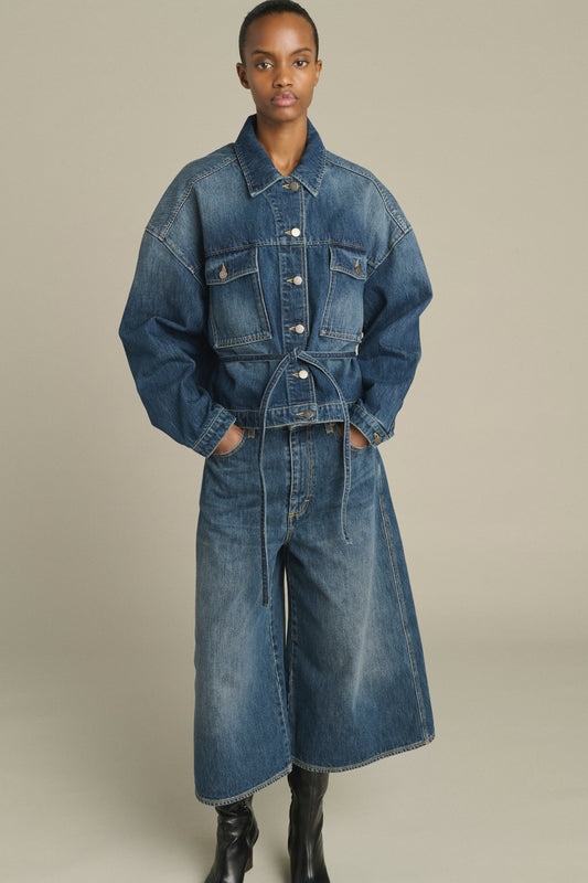 Jacke Lys – Denim Blau Ausgewaschen – Baumwolle – Damen