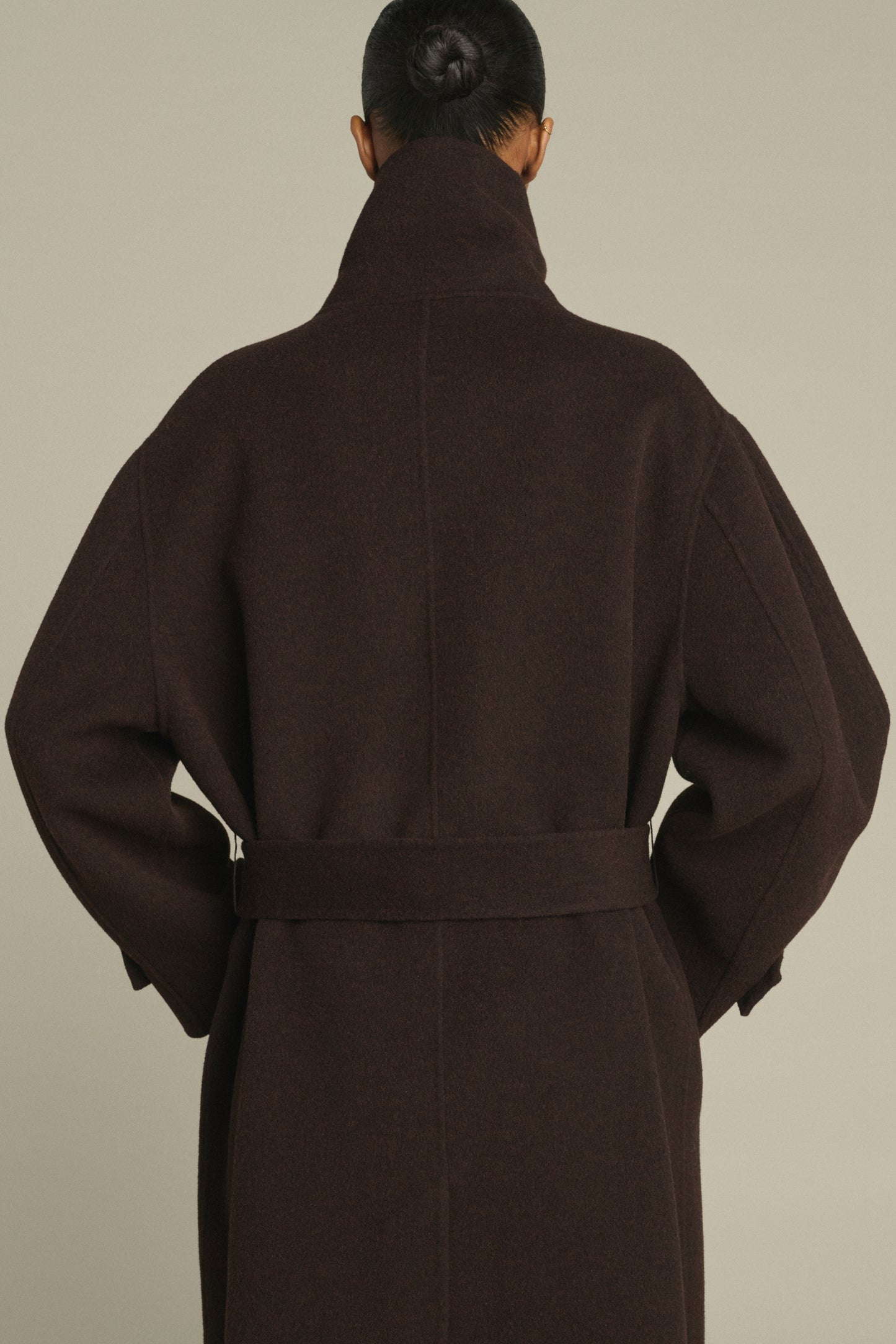 James coat - Dark Brown - Wool - Women