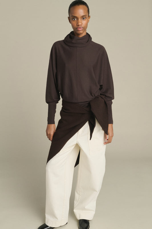 Cape Jamelia – Dunkelbraun – Wolle – Damen