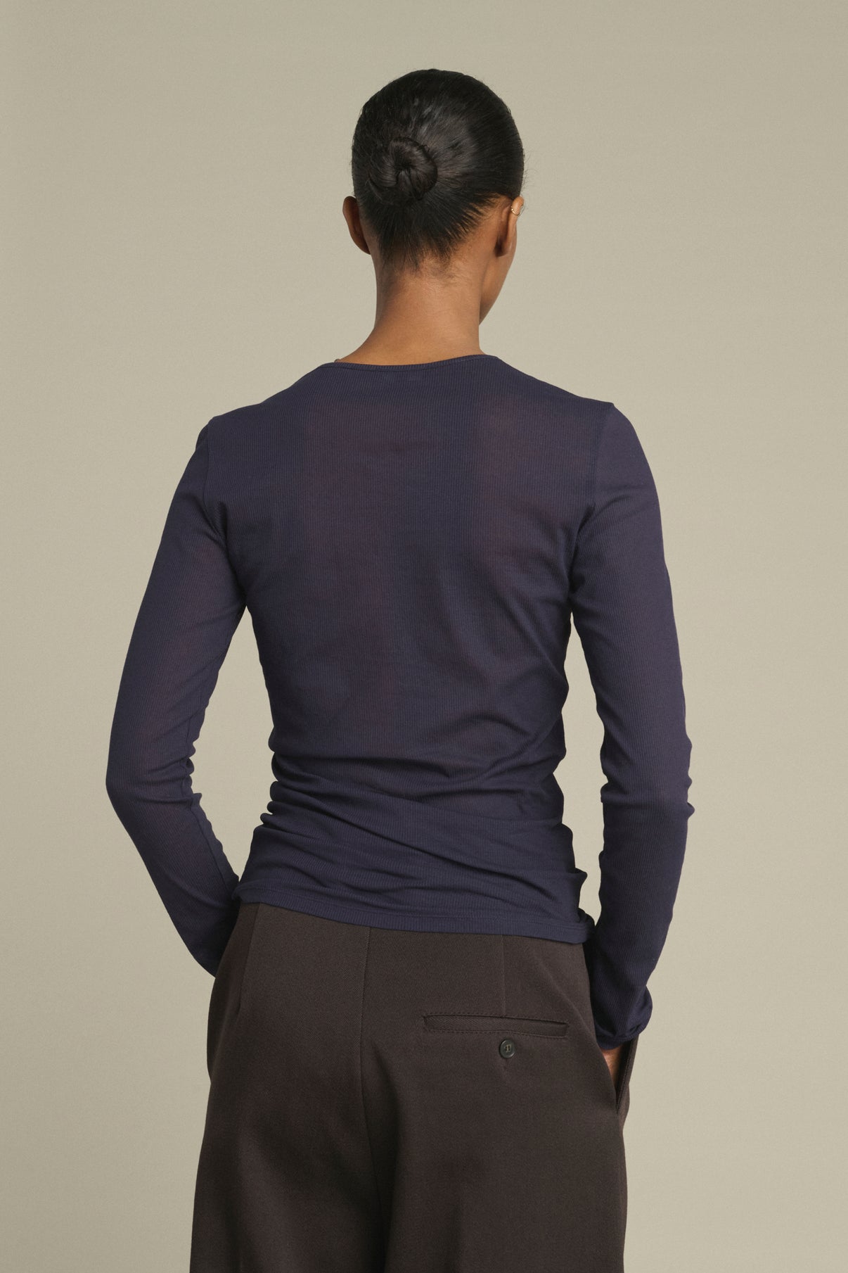 T-Shirt Jia – Dunkles Violett – Baumwolle – Damen vue 4