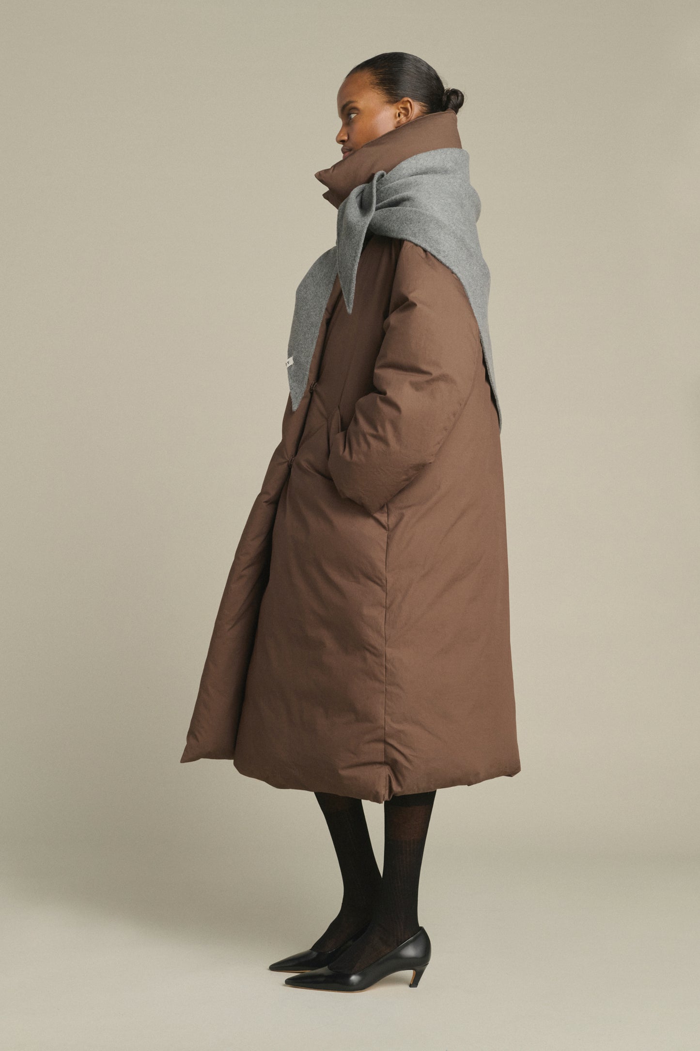 Jamelia Cape - Light Grey - Wool - Women