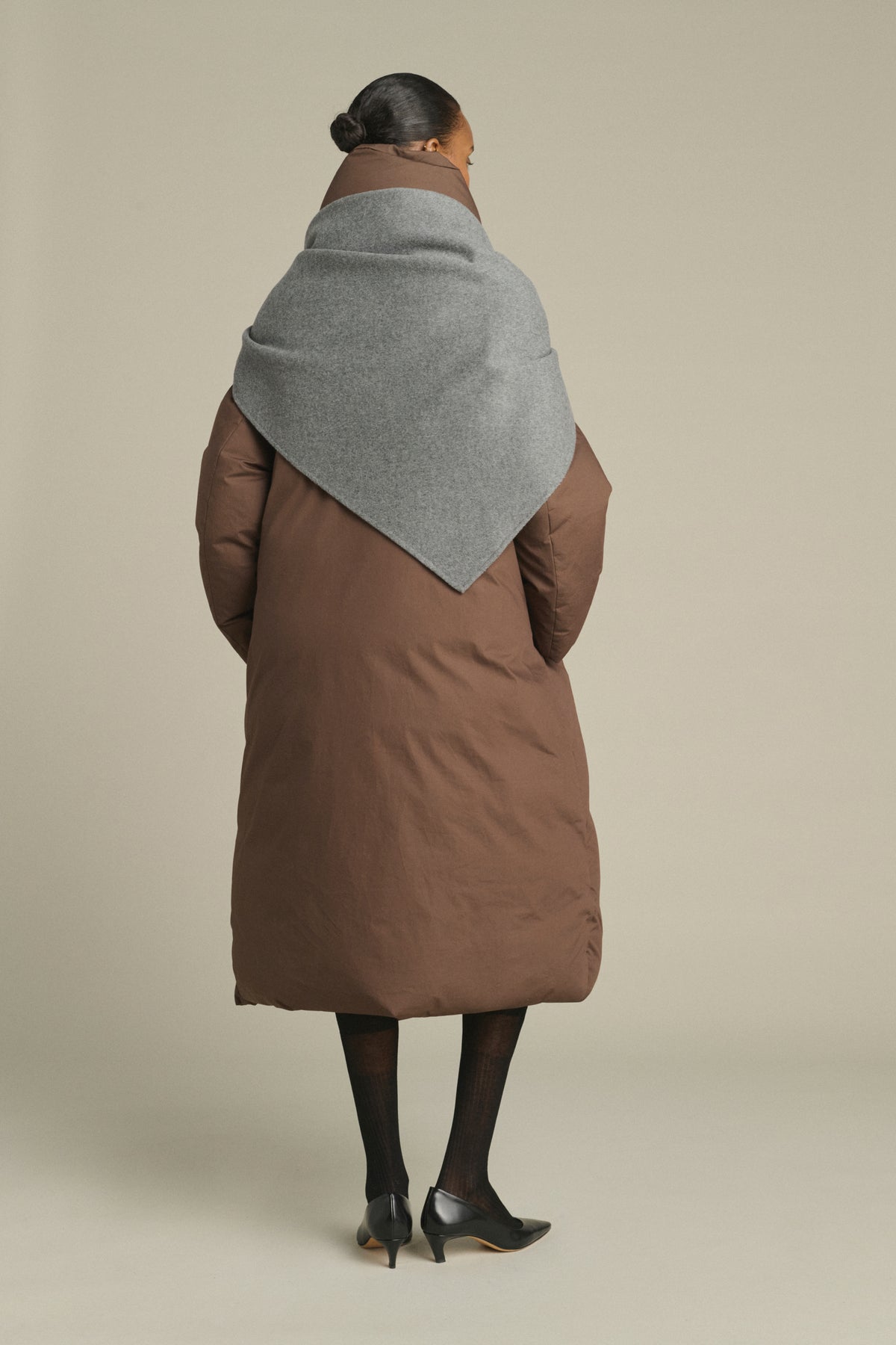 Cape Jamelia – Hellgrau – Wolle – Damen vue 3