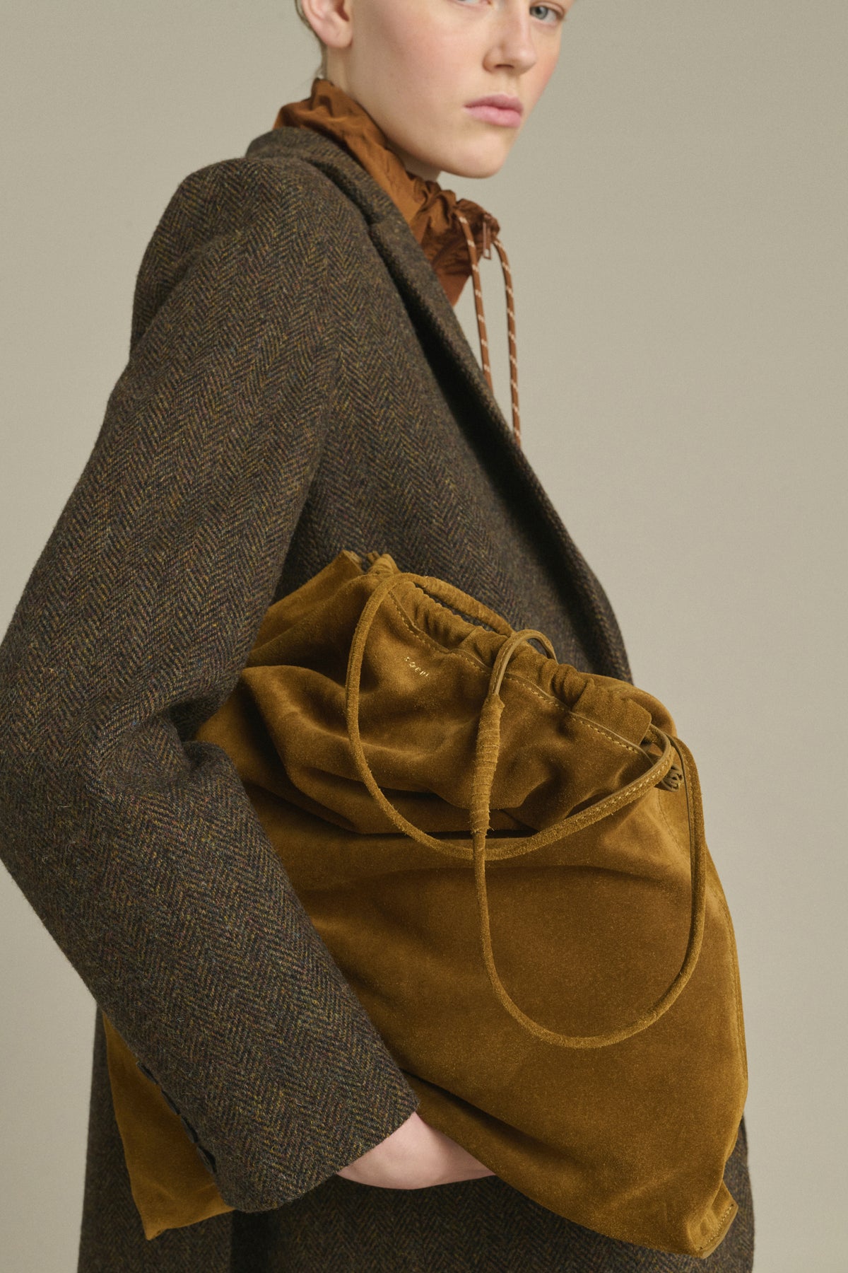 Sia bag - Caramel Gathered Split Leather - Soeur vue 2