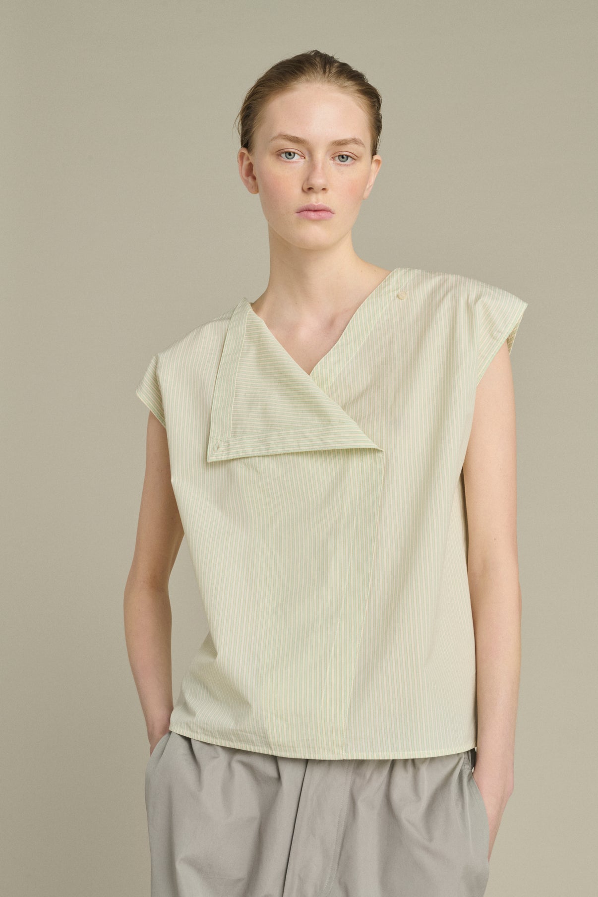 Bluse Lorena - Grün/Ecru - Baumwolle - Damen vue 5