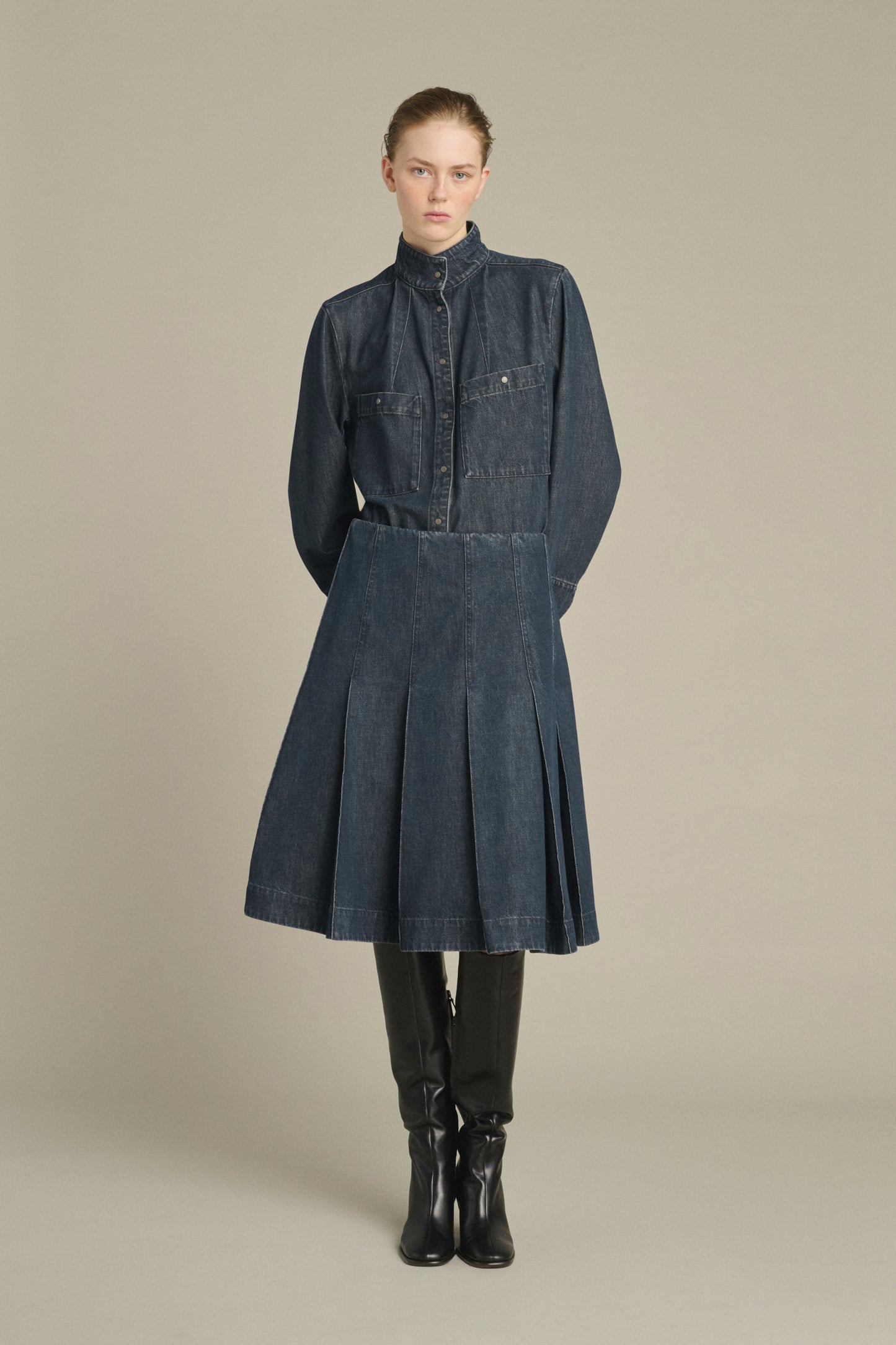 Hemd Leslie – Blaugrau – Baumwolle – Damen