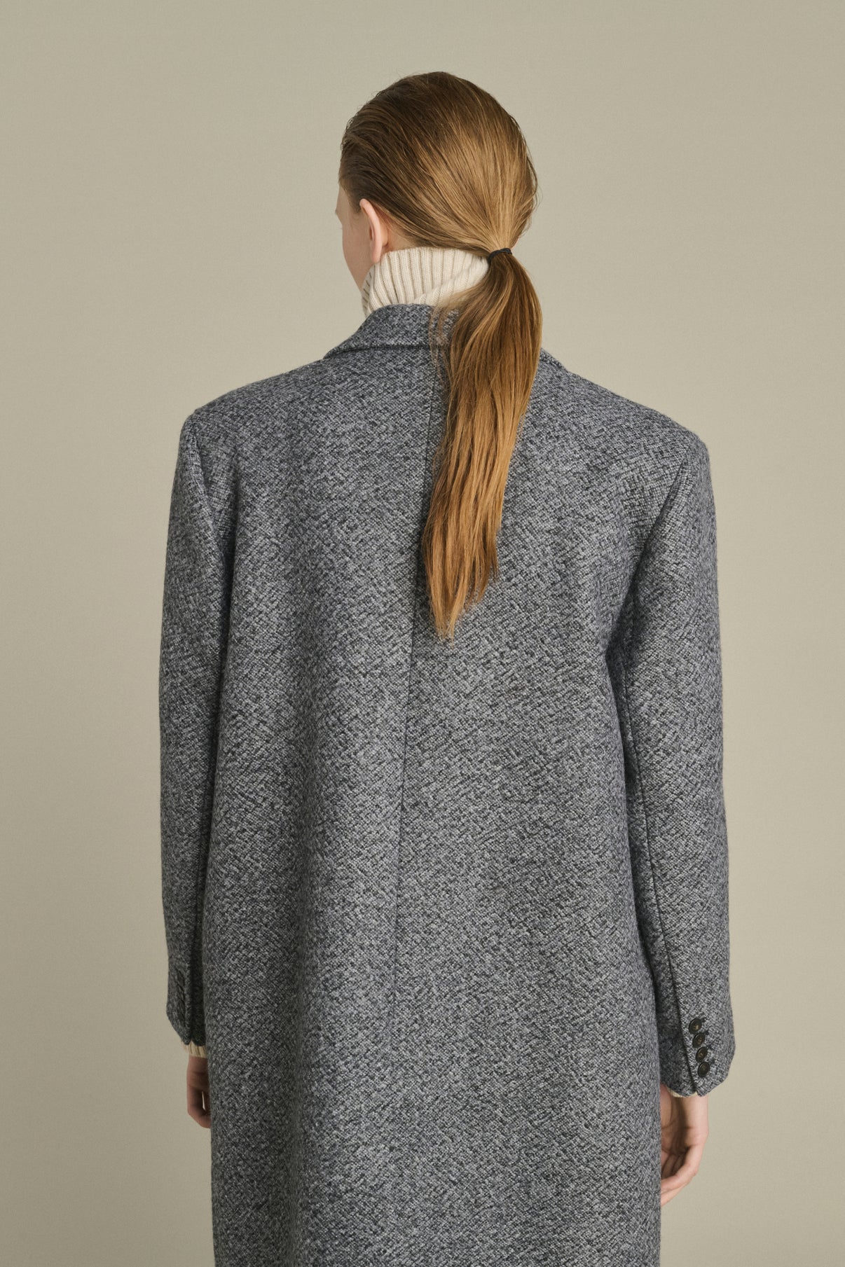 Mantel Leon – Grau/Schwarz – Wolle – Damen vue 6