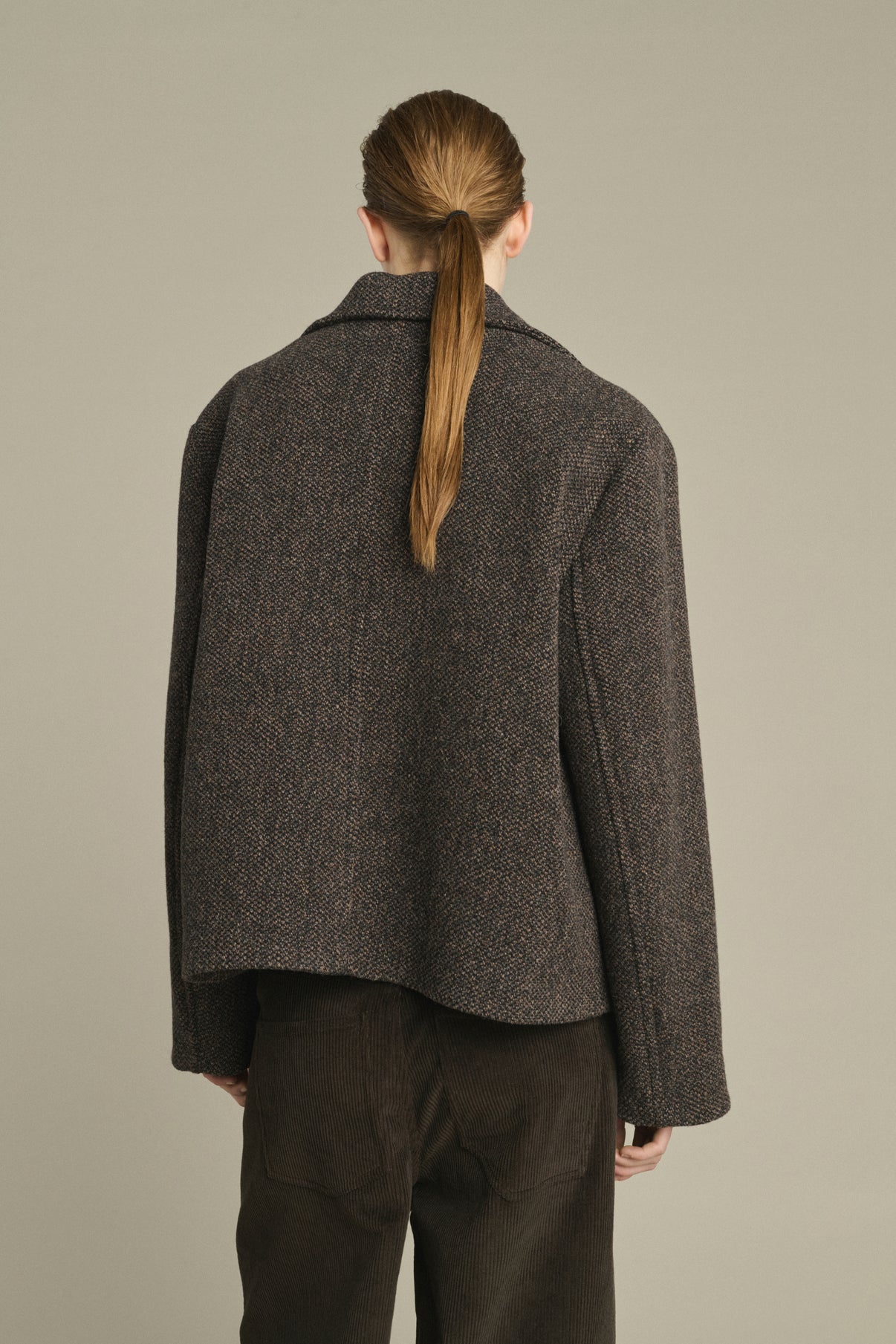 Joseph coat - Brown/Black - Wool - Women vue 4