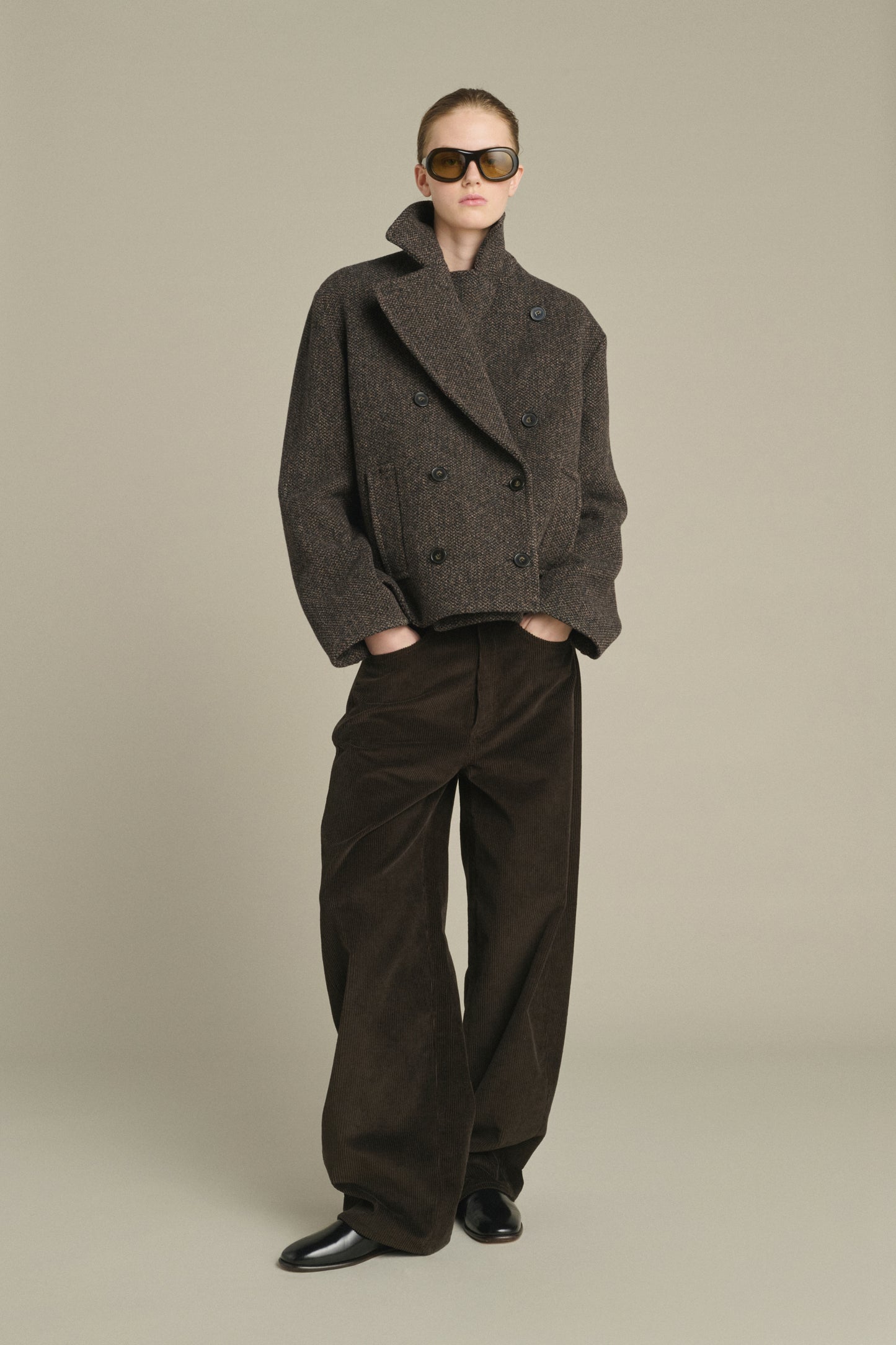 Joseph coat - Brown/Black - Wool - Women
