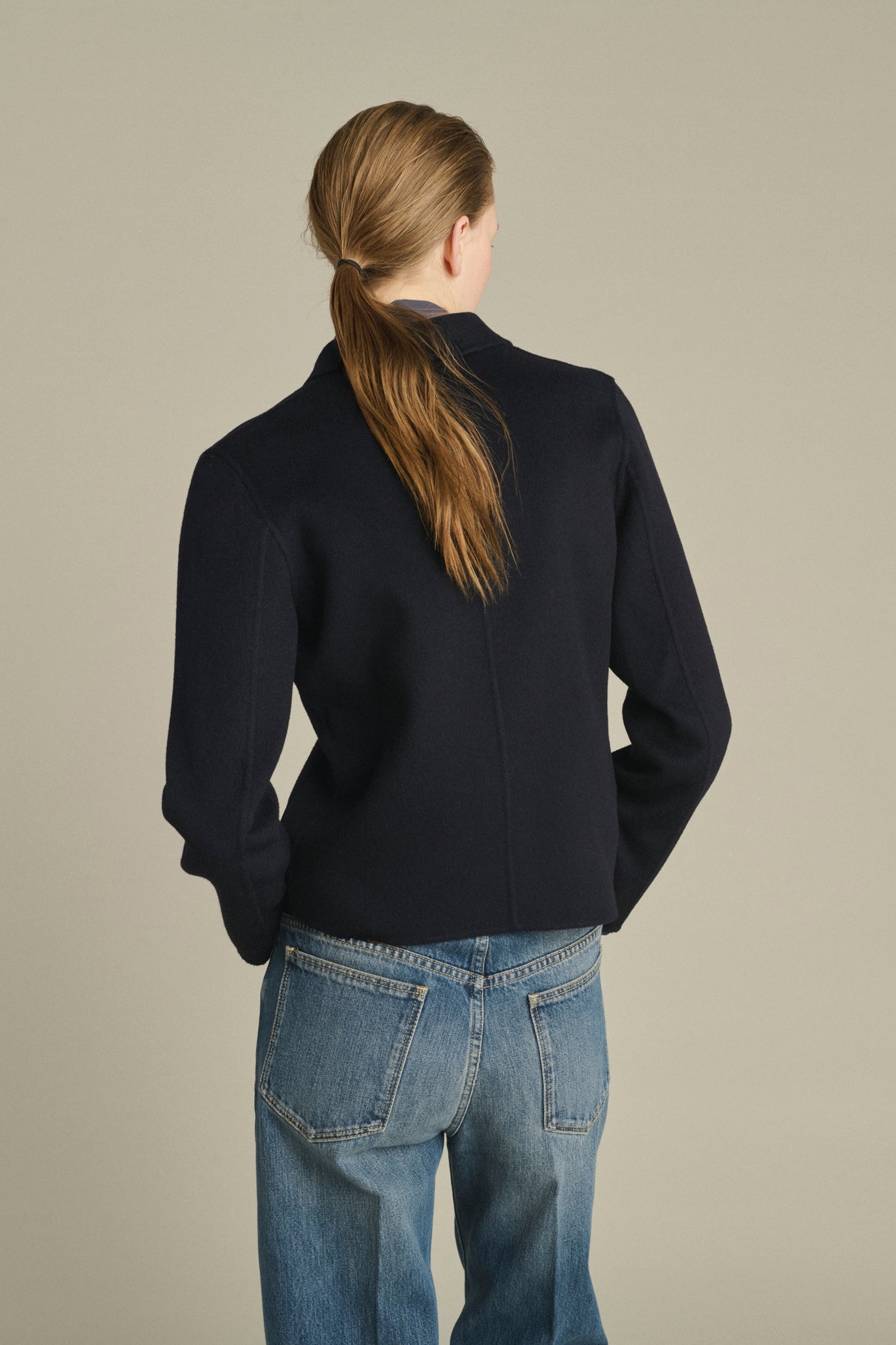 Jacke Hespera – Deep Navy – Wolle – Damen vue 4