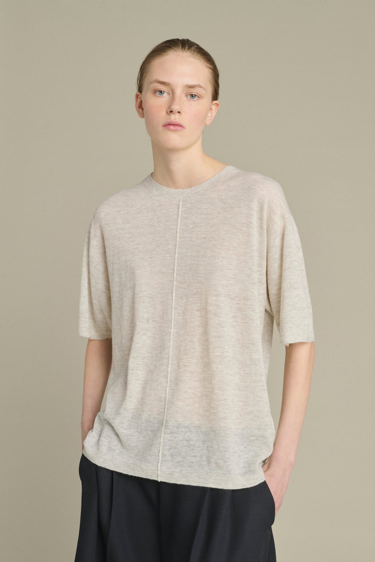 Pullover Kyo – Hellgrau – Damen vue 1