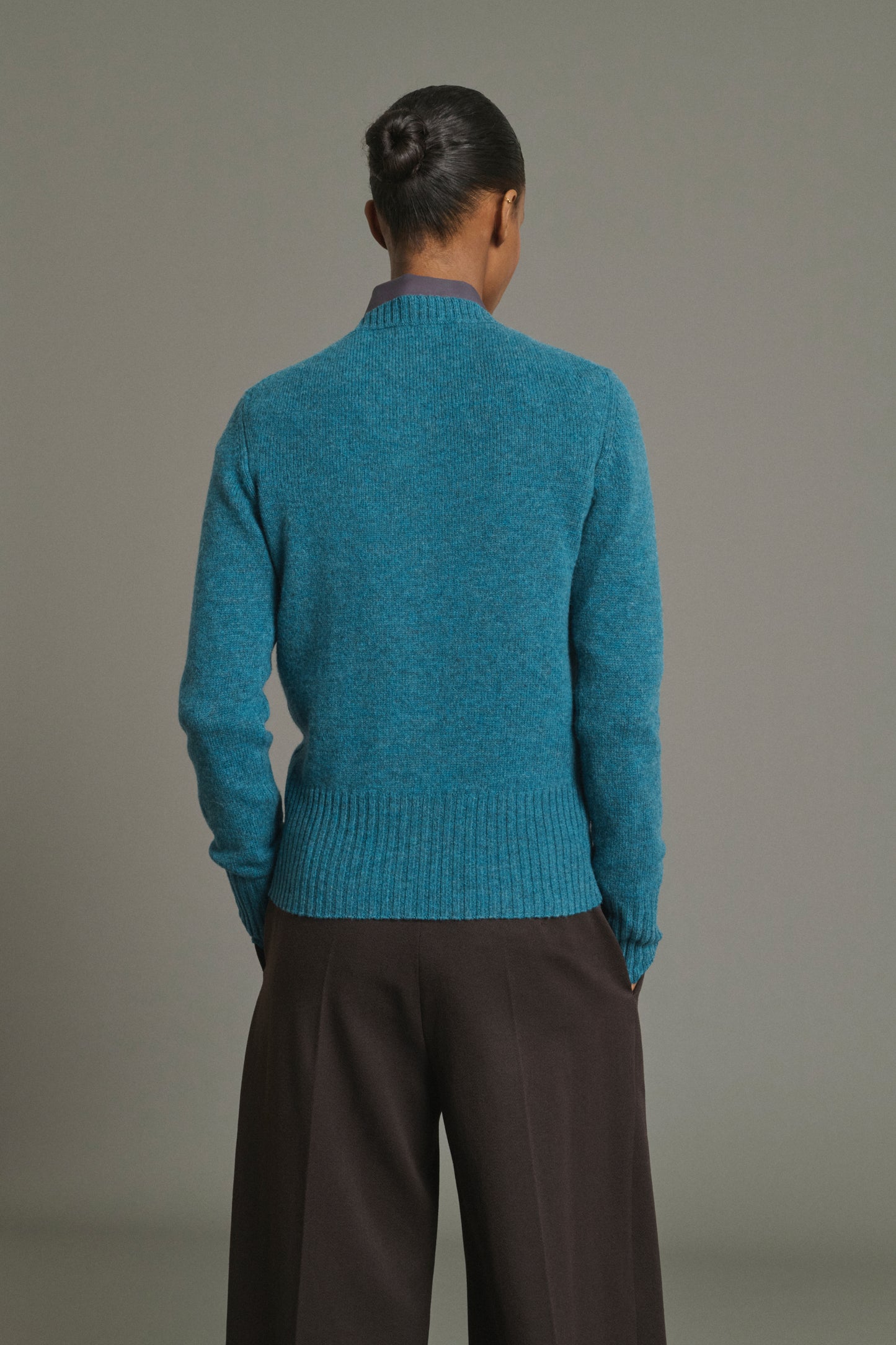 Cardigan Fugu - Persischblau - Merinowolle - Damen