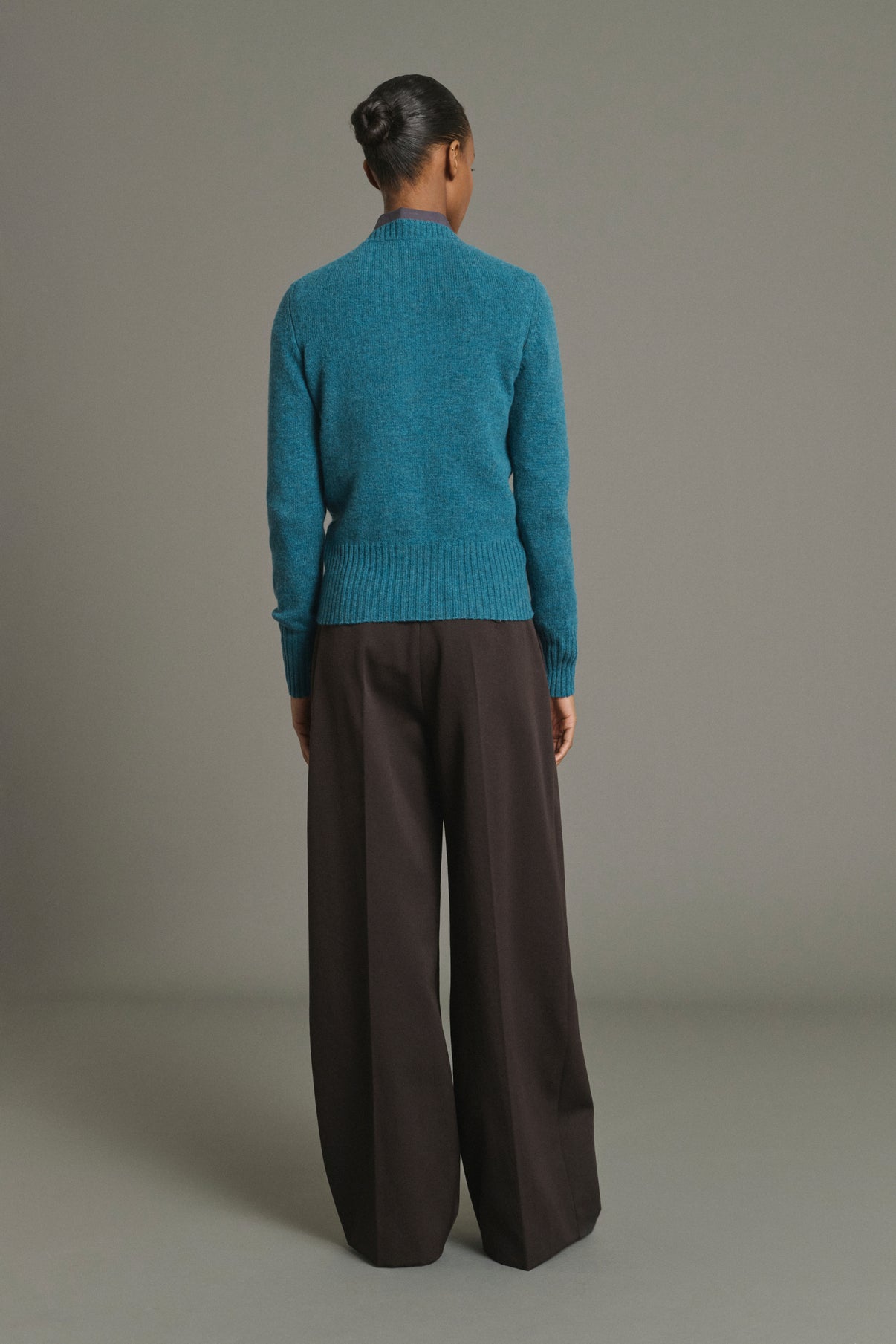 Cardigan Fugu - Persischblau - Merinowolle - Damen vue 2