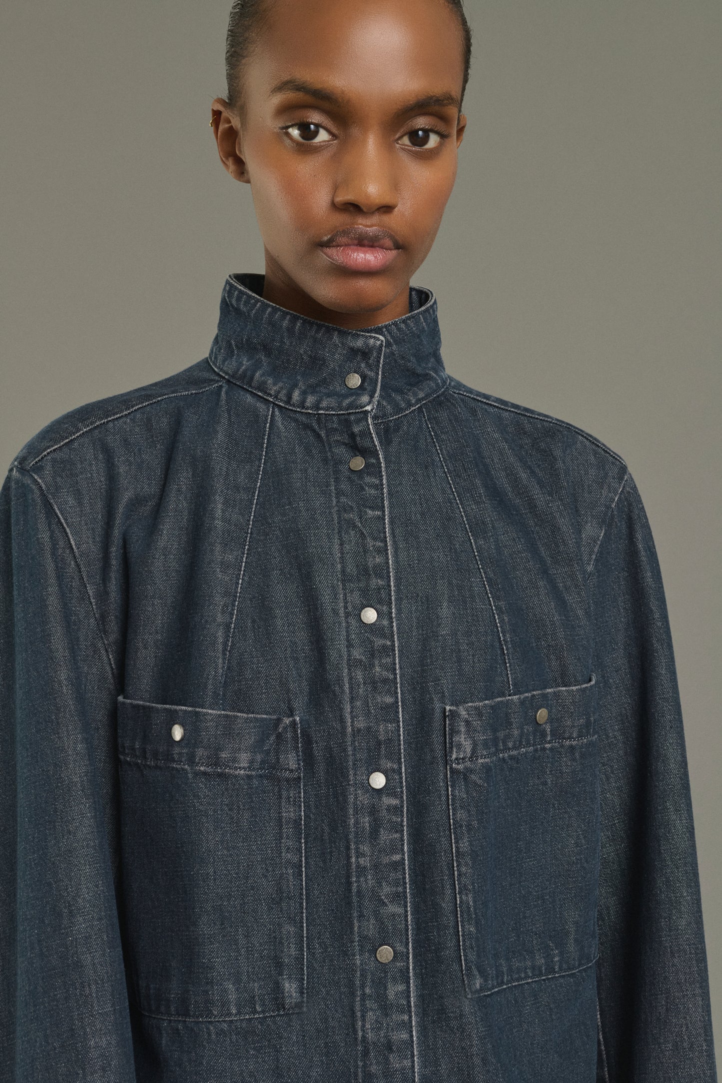 Hemd Leslie – Blaugrau – Baumwolle – Damen