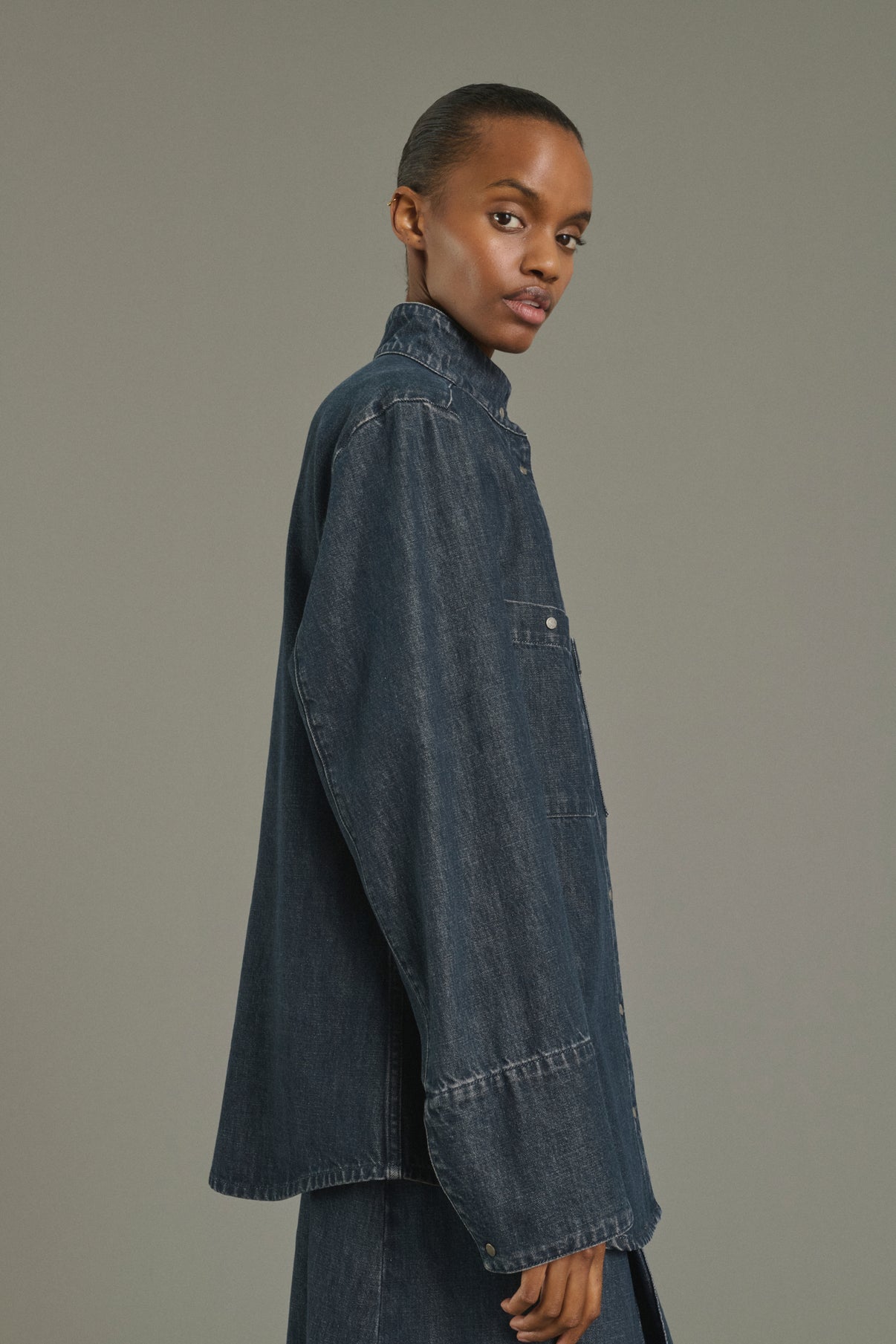 Hemd Leslie – Blaugrau – Baumwolle – Damen vue 2