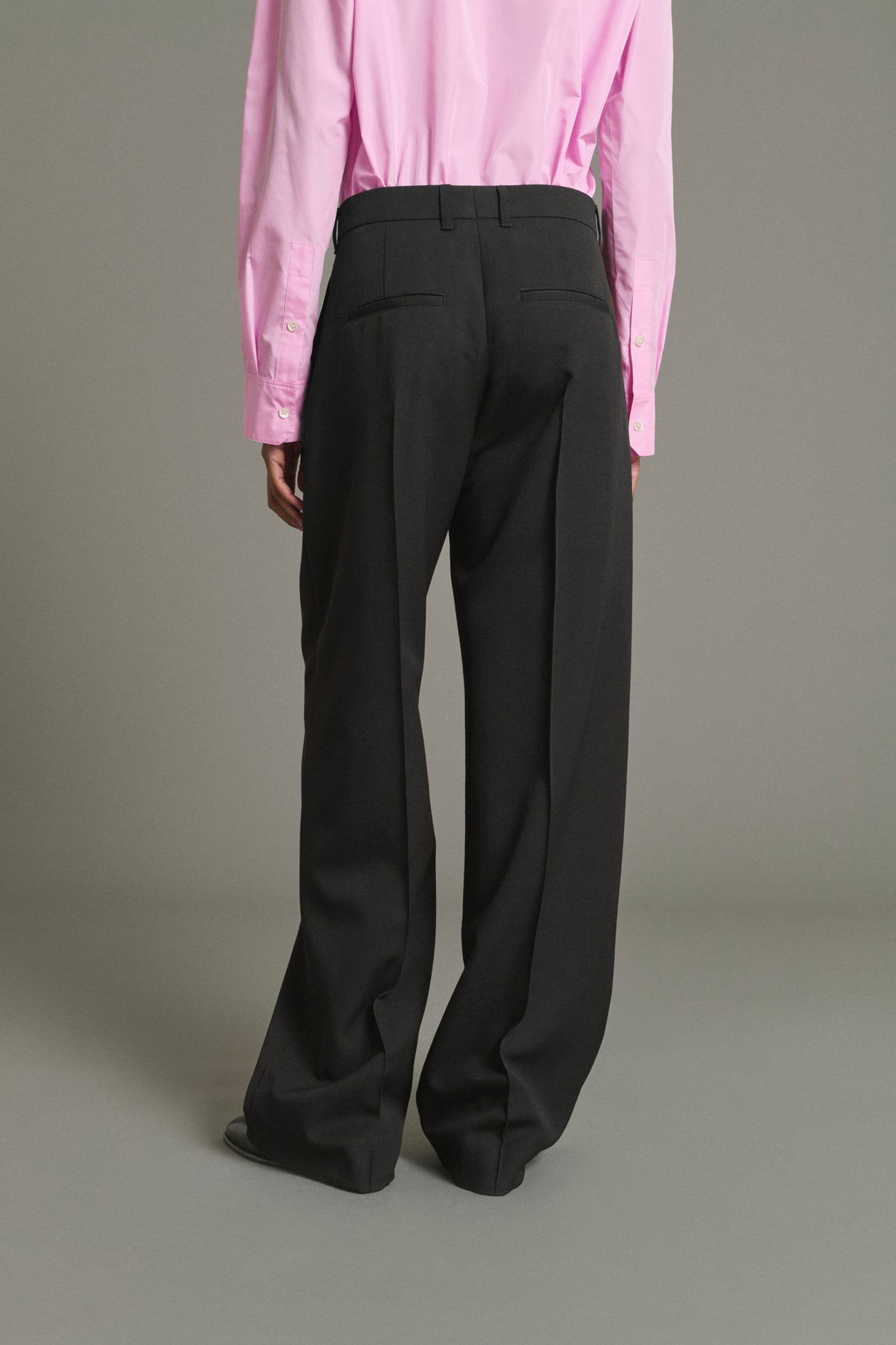 Leo Trousers - Black - Wool - Women vue 3