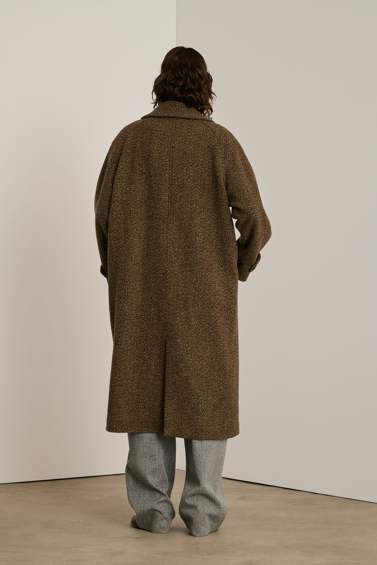 Manteau Brighton - Marron/Noir - Laine - Femme vue 2