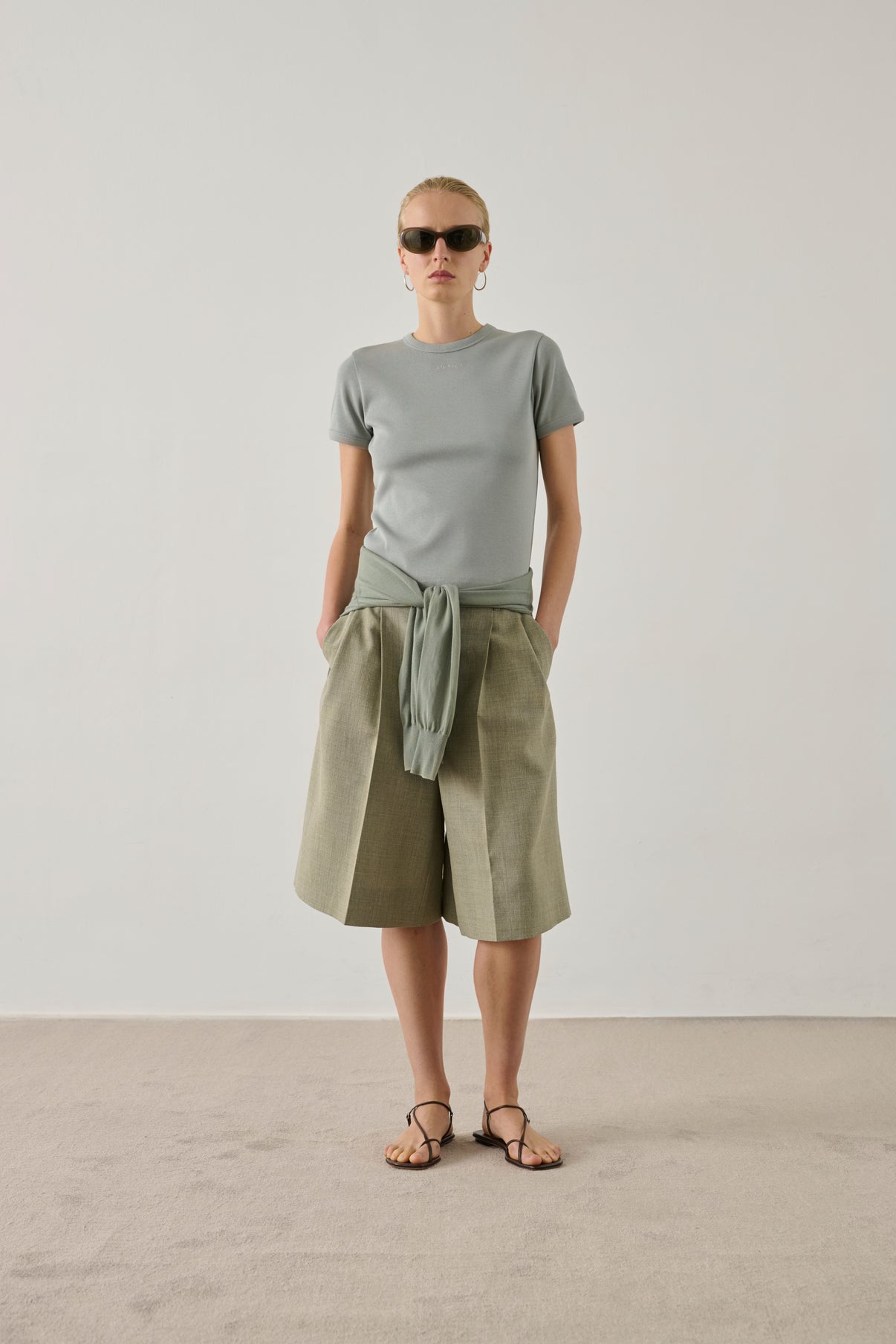 Bermuda shorts Imogen - Almond - Cotton - Women vue 4