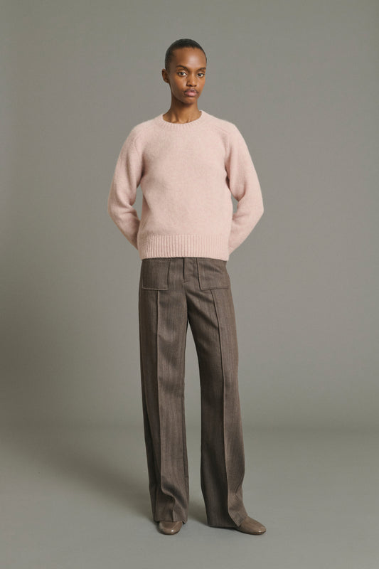 Pullover Envie - Blassrosa - Wolle - Damen