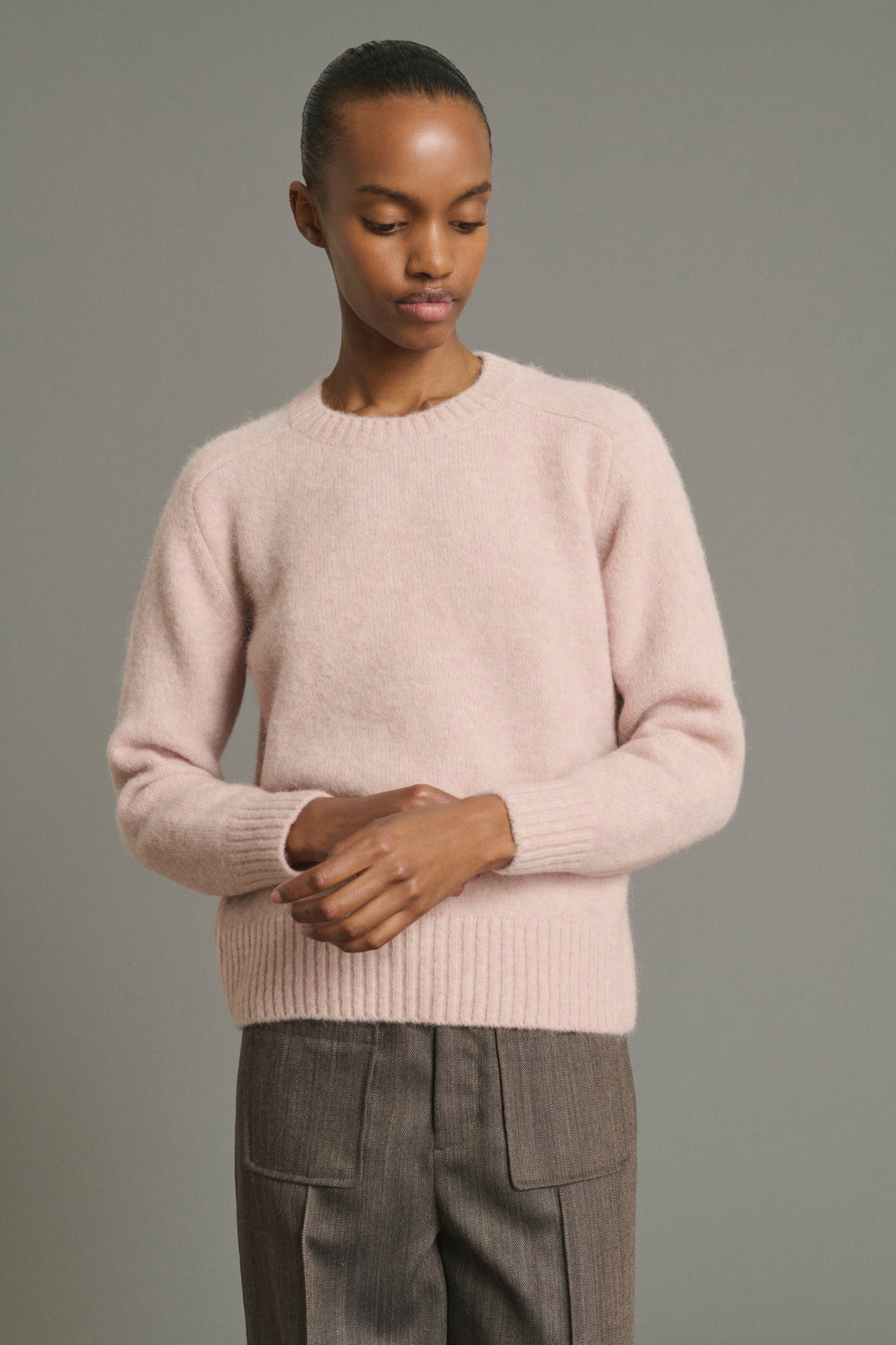 Pullover Envie – Blassrosa – Wolle – Damen