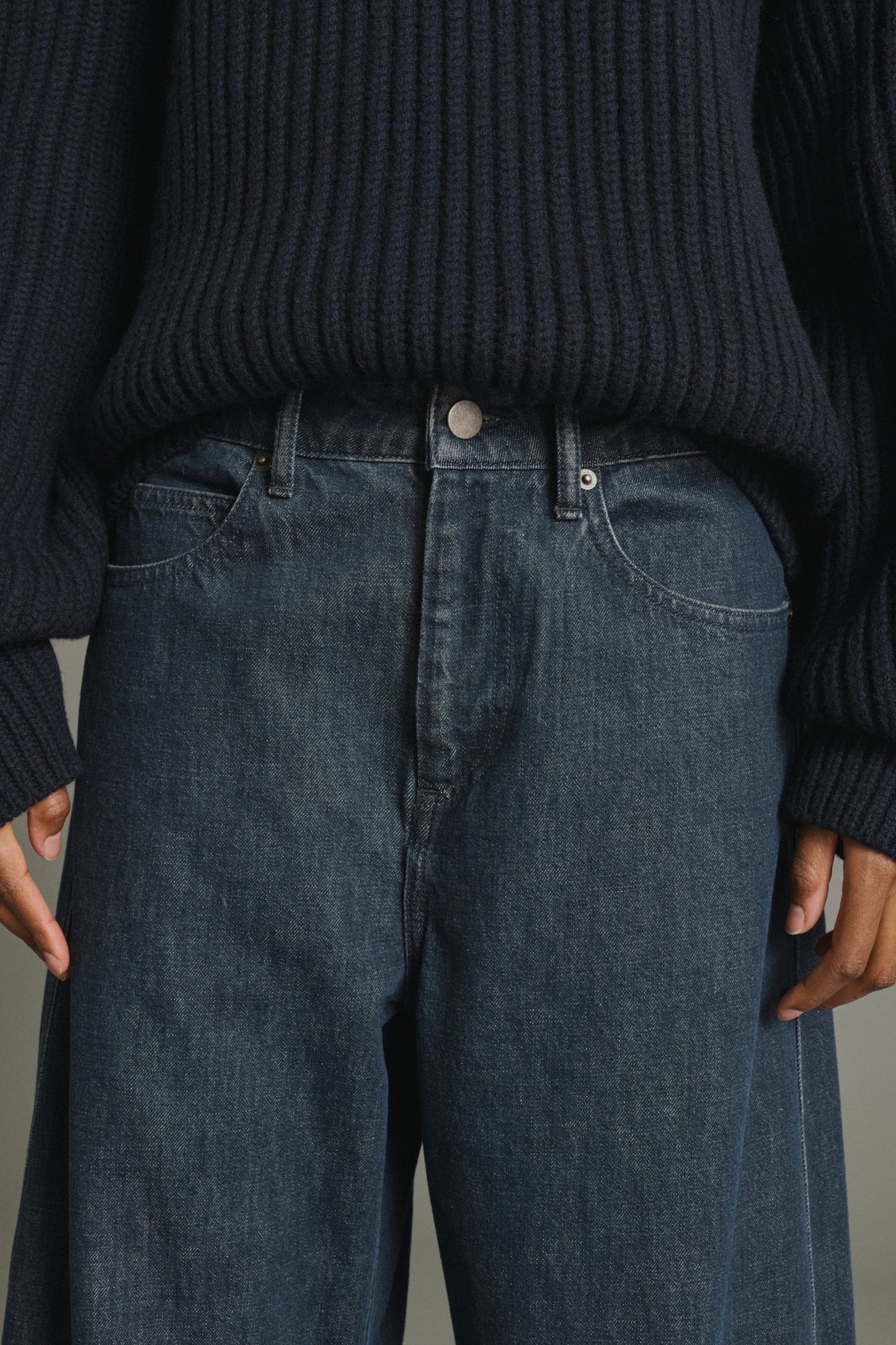 Jeans Gaspard – Bleu Gris – Baumwolle – Damen