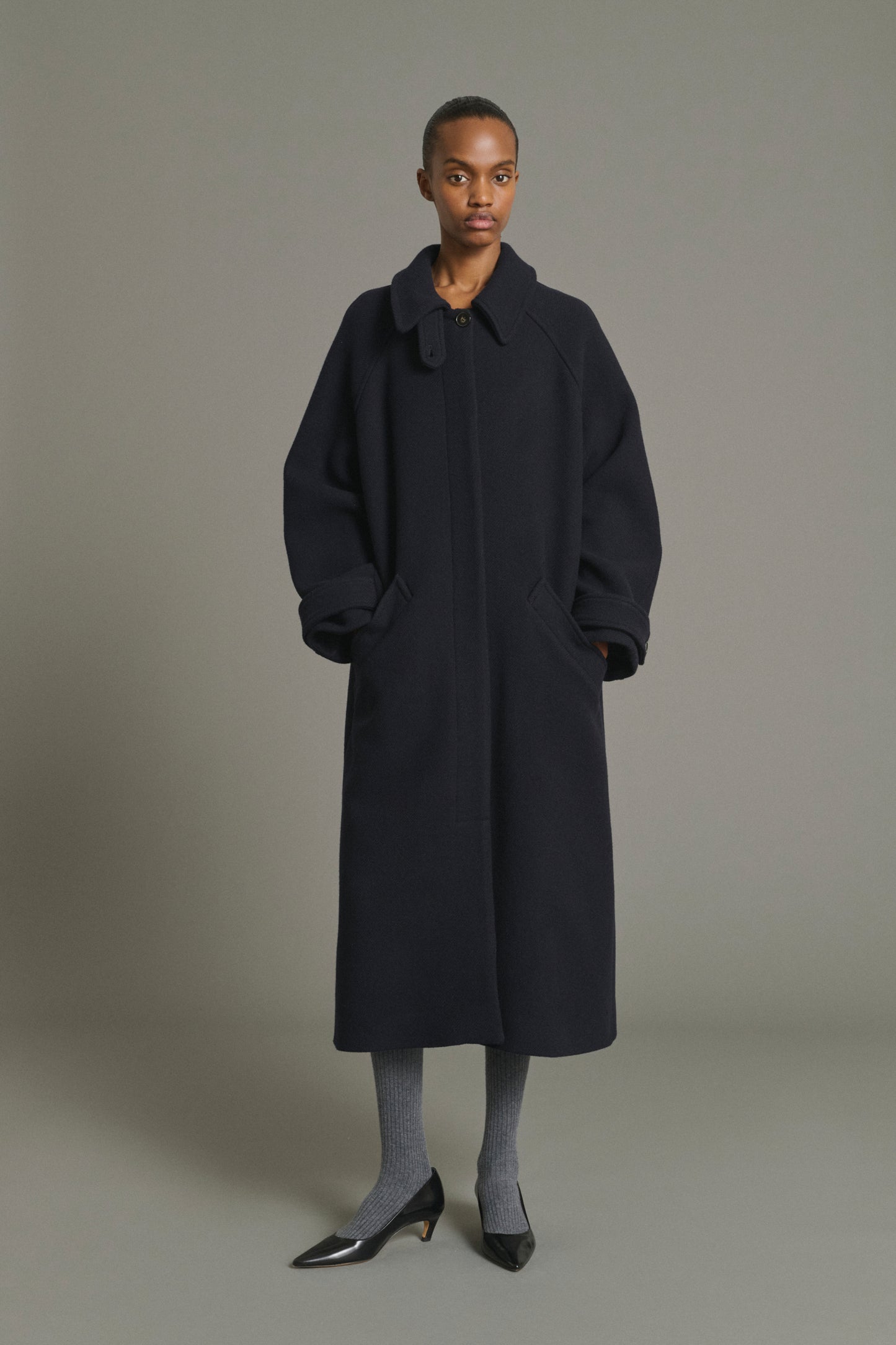 Mantel Berlin - Navy - Wolle - Damen