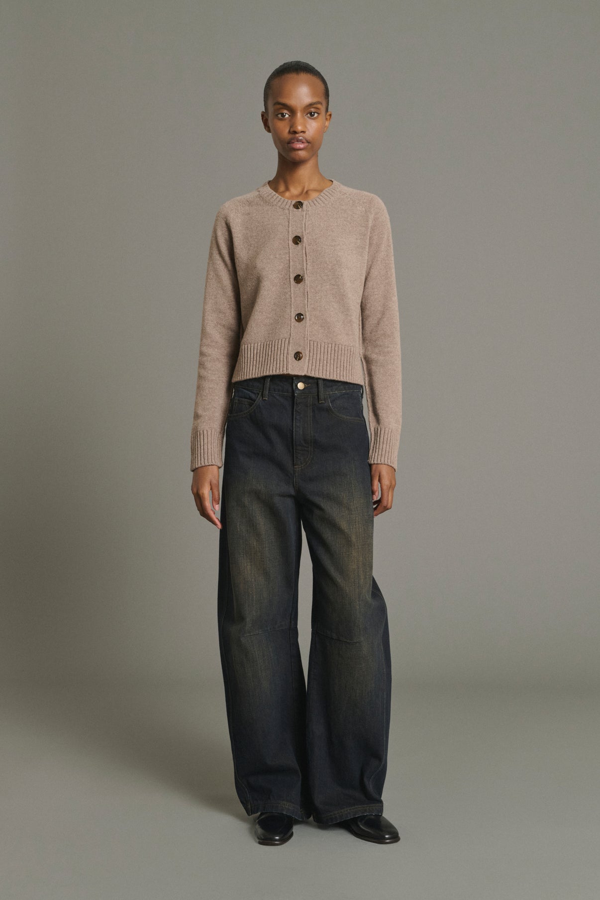 Cardigan Virginia – Beige Chiné – Merinowolle – Damen vue 3