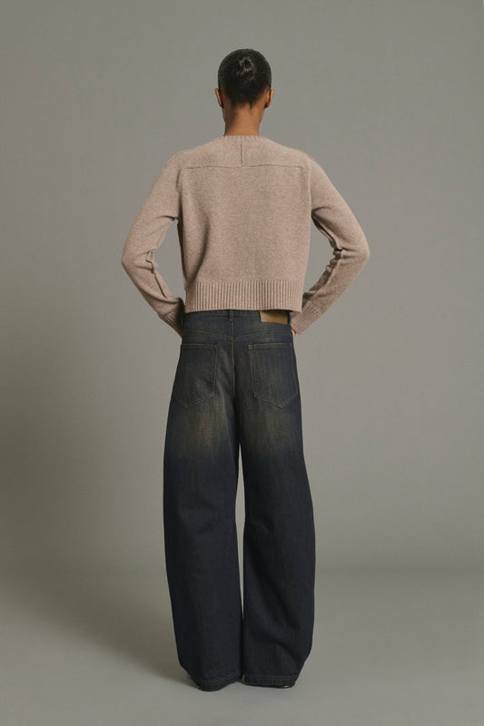 Cardigan Virginia – Beige Chiné – Merinowolle – Damen