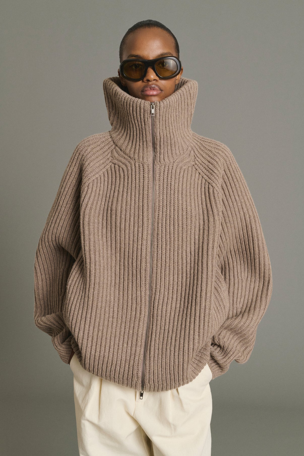 Jasper Jacket - Beige Chiné - Merino Wool - Women vue 1