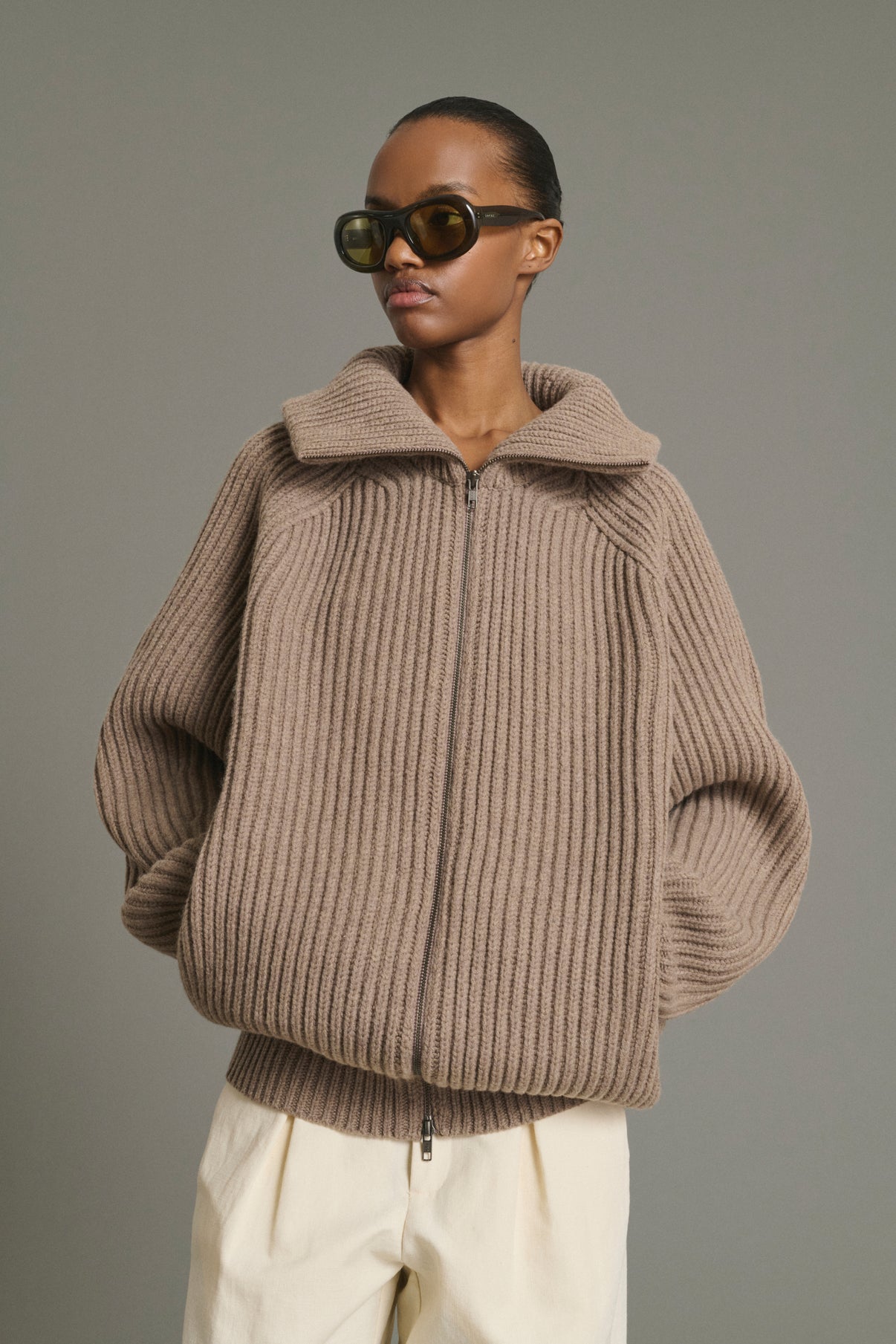 Jasper Jacket - Beige Chiné - Merino Wool - Women vue 4