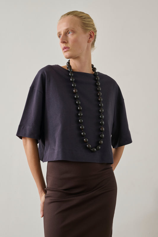 Tee-Shirt Davina - Aubergine - Coton - Femme