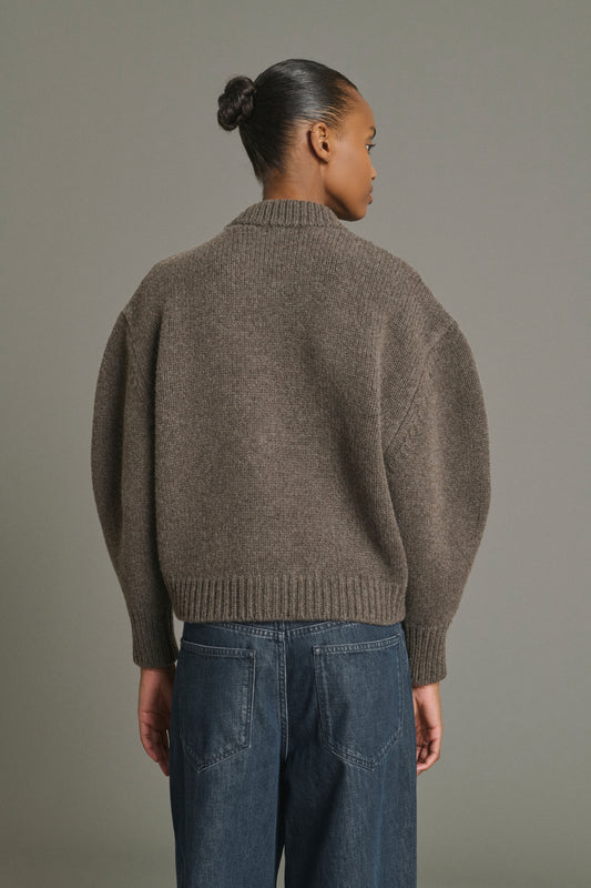 Cardigan Leonard - Marron Glacé - Merinowolle - Damen