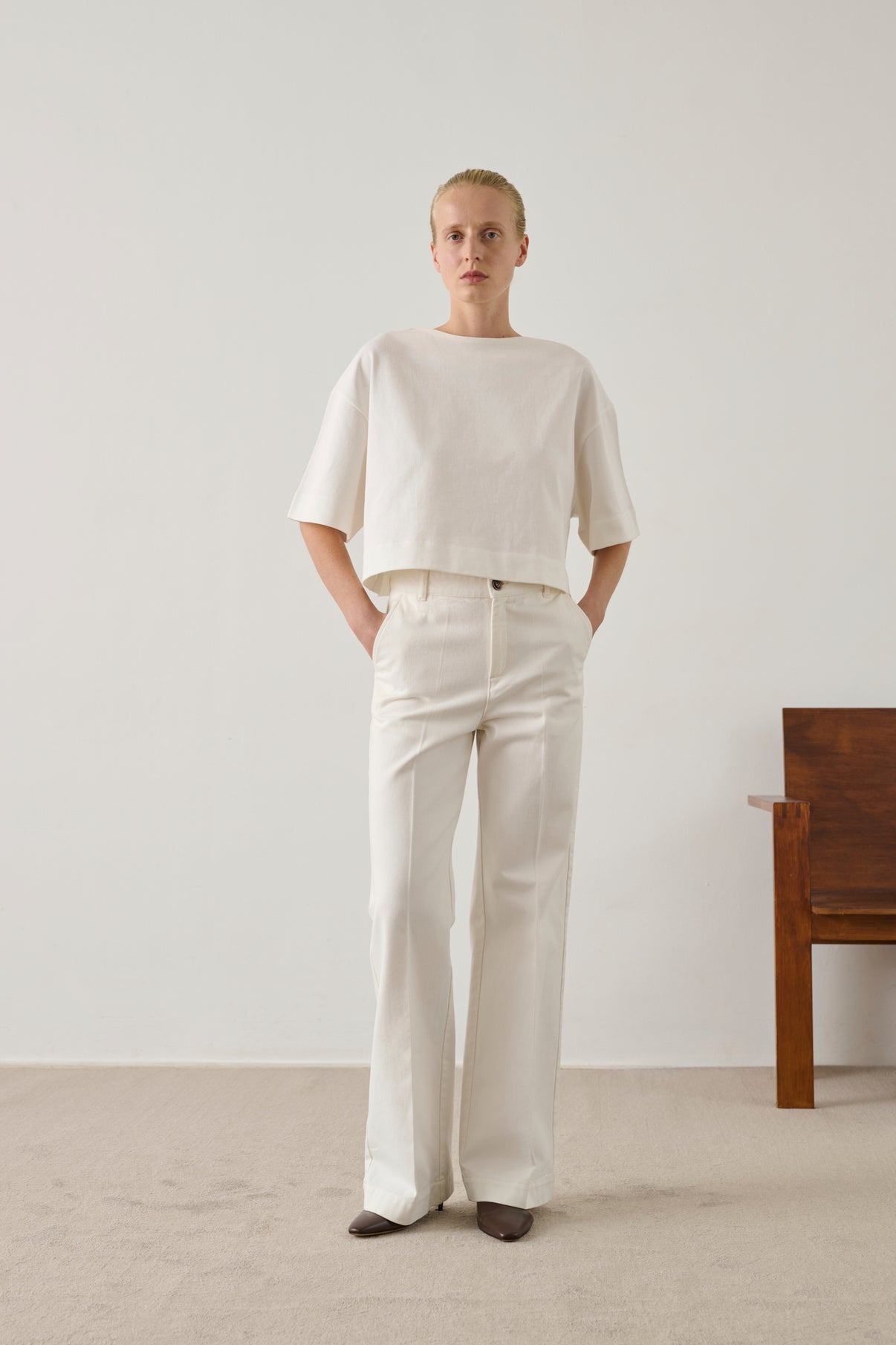 Jean California - Craie - Coton - Femme vue 5