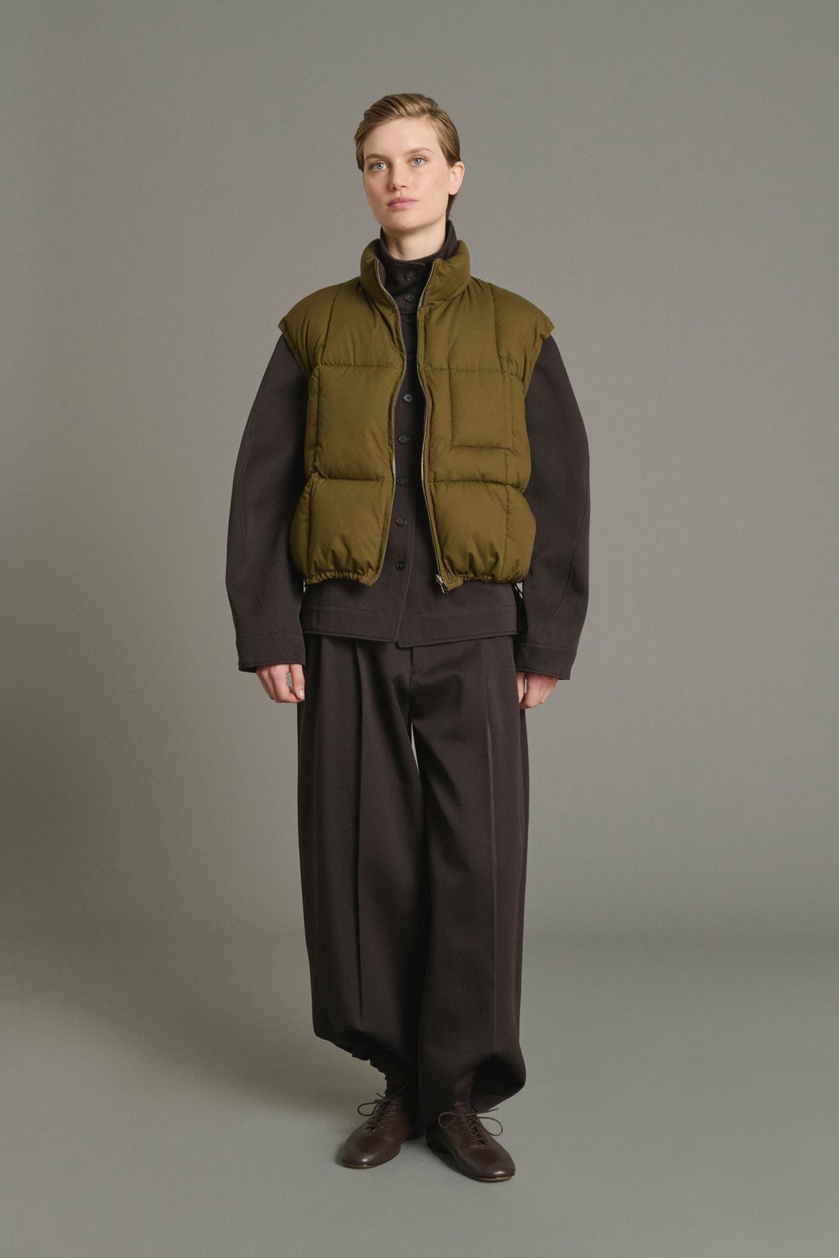 Jensen puffer jacket - Khaki - Cotton - Women vue 1