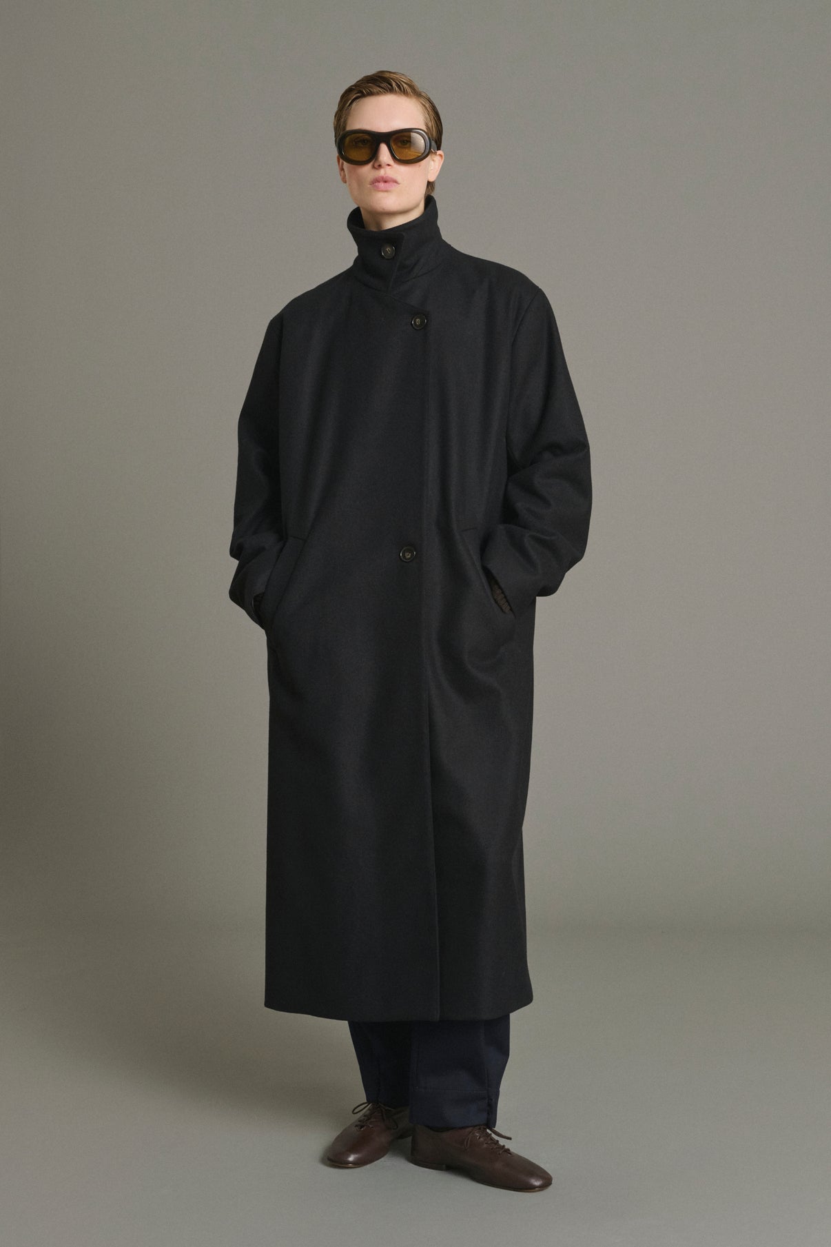 Coat Germain - Black - Wool - Women vue 1