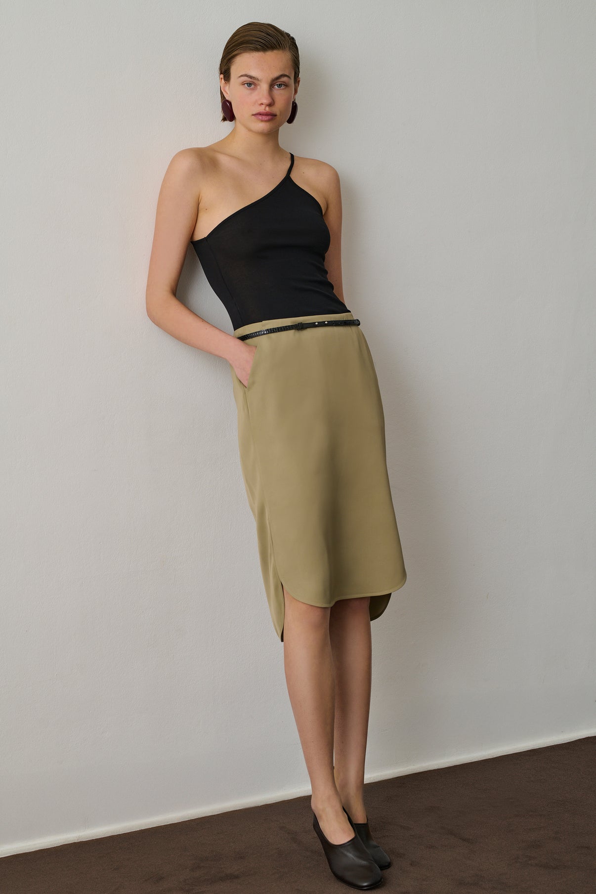 Jupe Caroline - Sauge - Viscose - Femme vue 4
