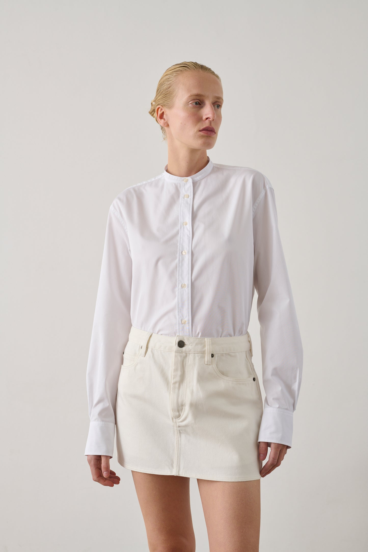 Mini-Jupe Ivy - Blanc - Coton - Femme