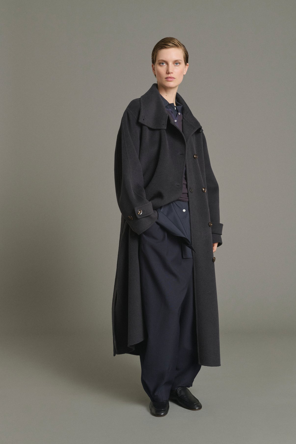 James coat - Charcoal - Wool - Women vue 1