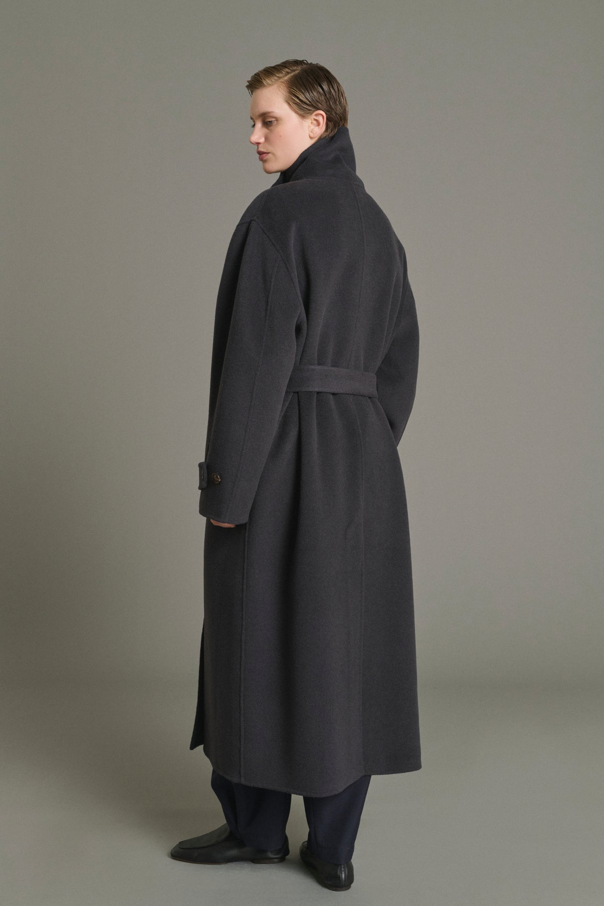 James coat - Charcoal - Wool - Women vue 4