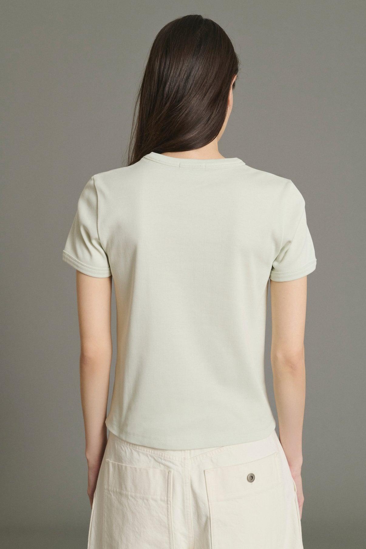 Aristide t-shirt - Mint - Cotton - Women vue 3