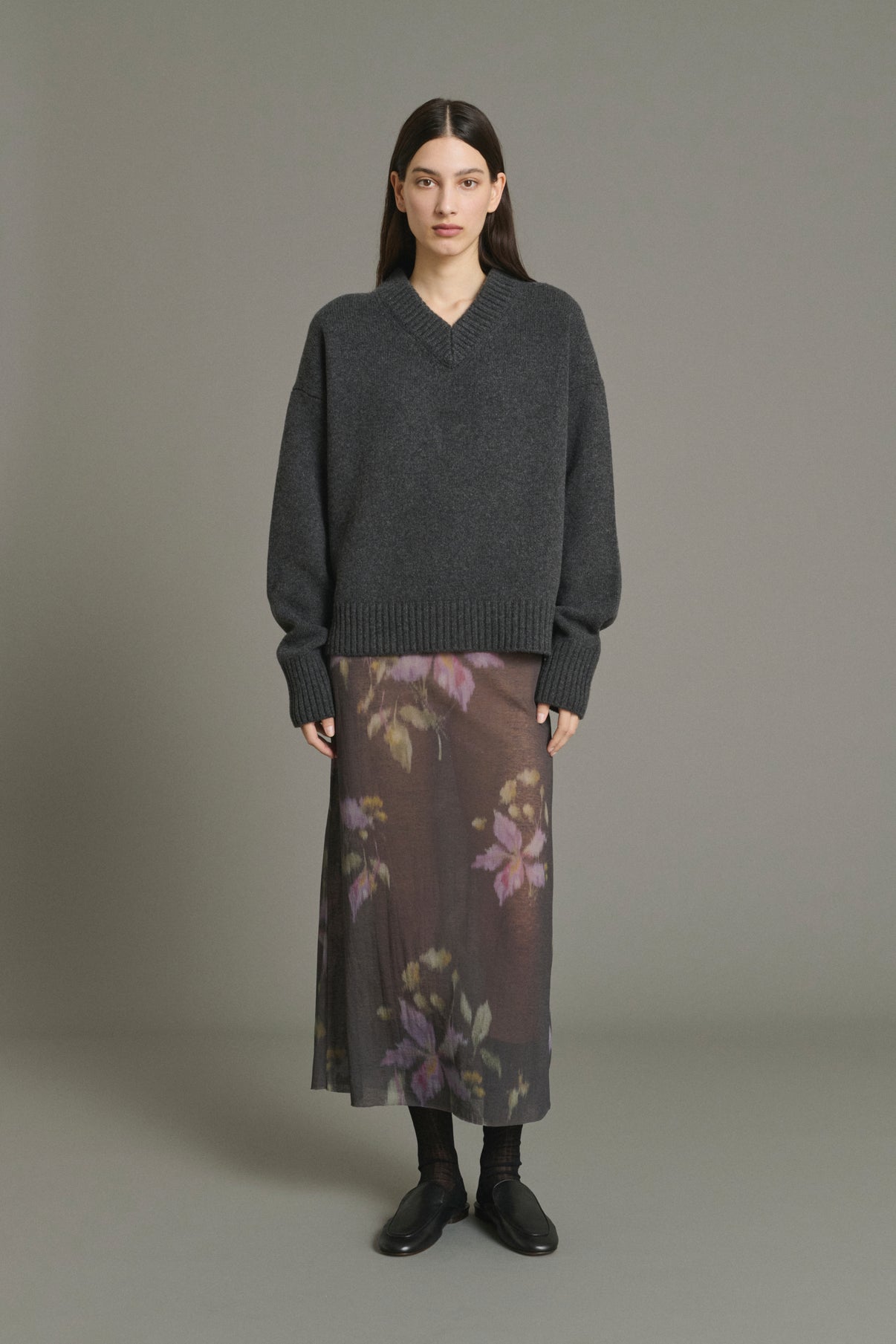 Skirt Bahia - Anthracite/Purple - Cotton - Women vue 4