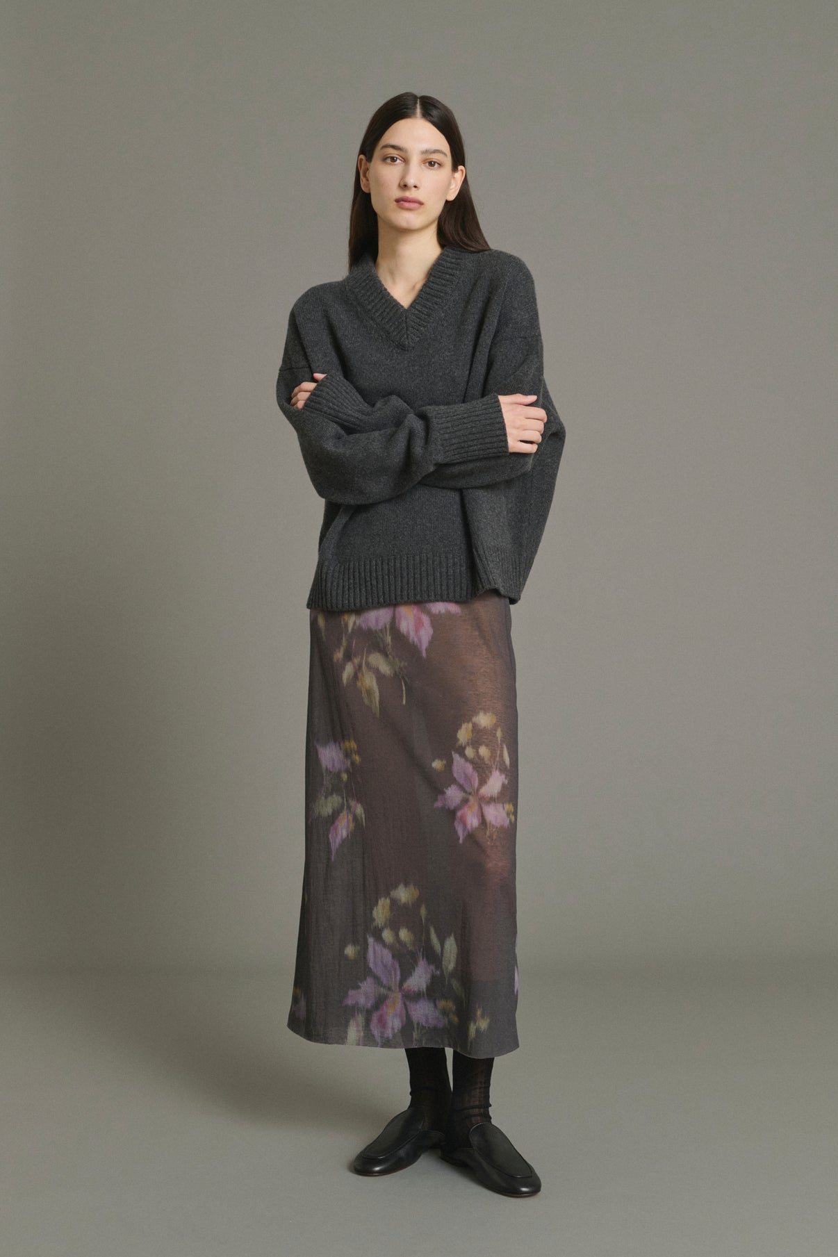 Skirt Bahia - Anthracite/Violet - Cotton - Women vue 1